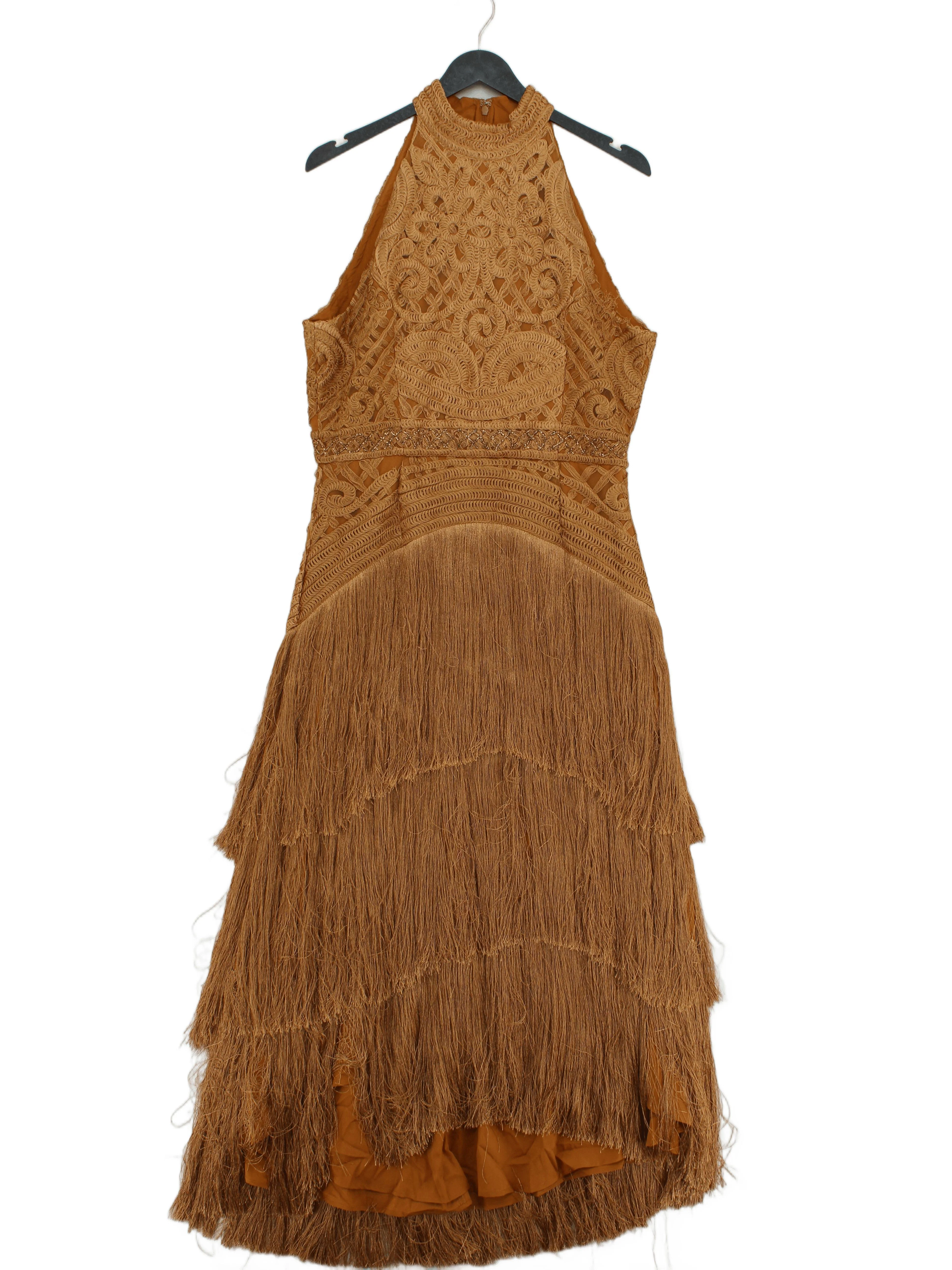 Karen Millen Maxi Dress UK14 in Gold RRP £429