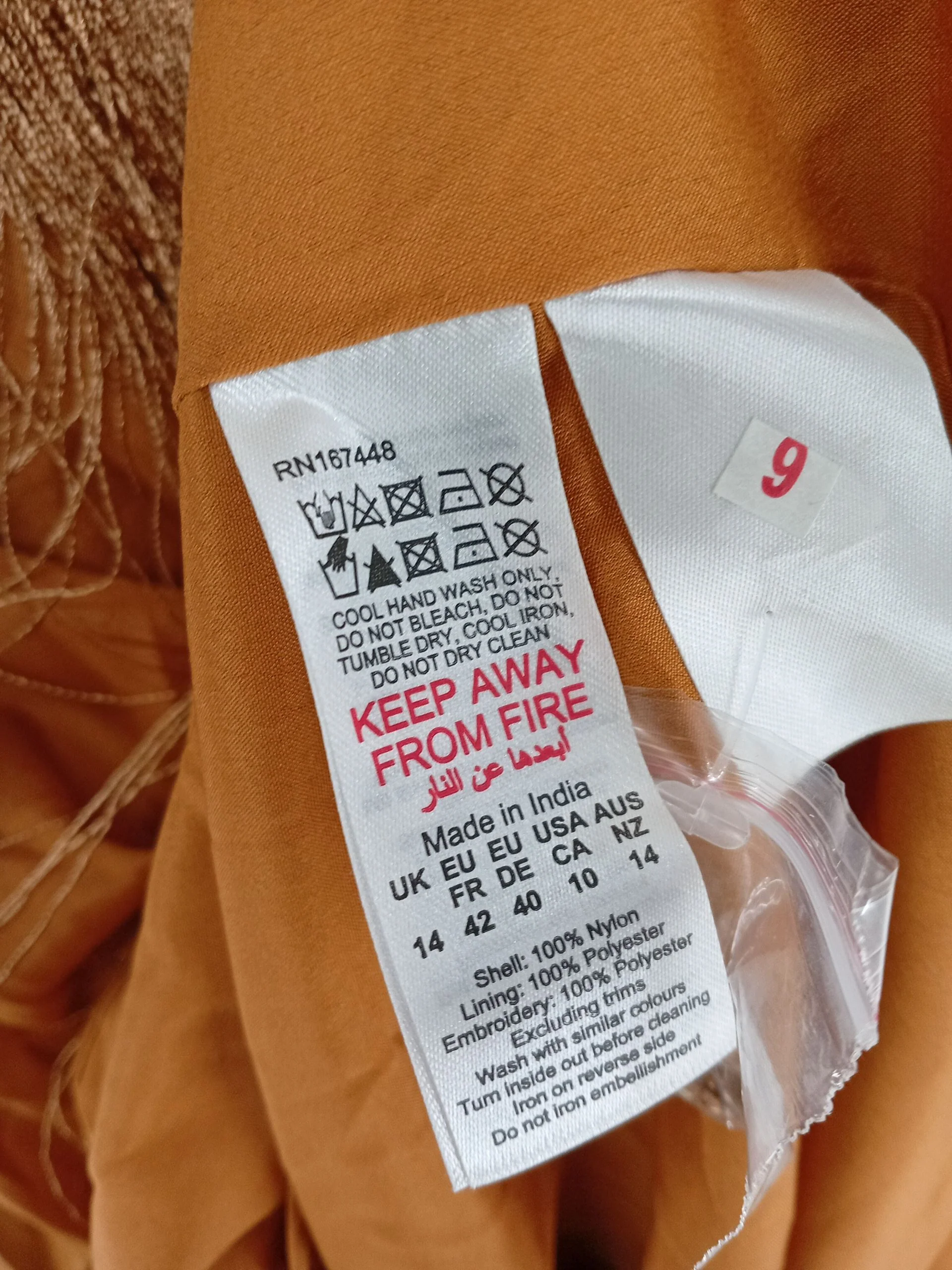 Karen Millen Maxi Dress UK14 in Gold RRP £429 - Image 6