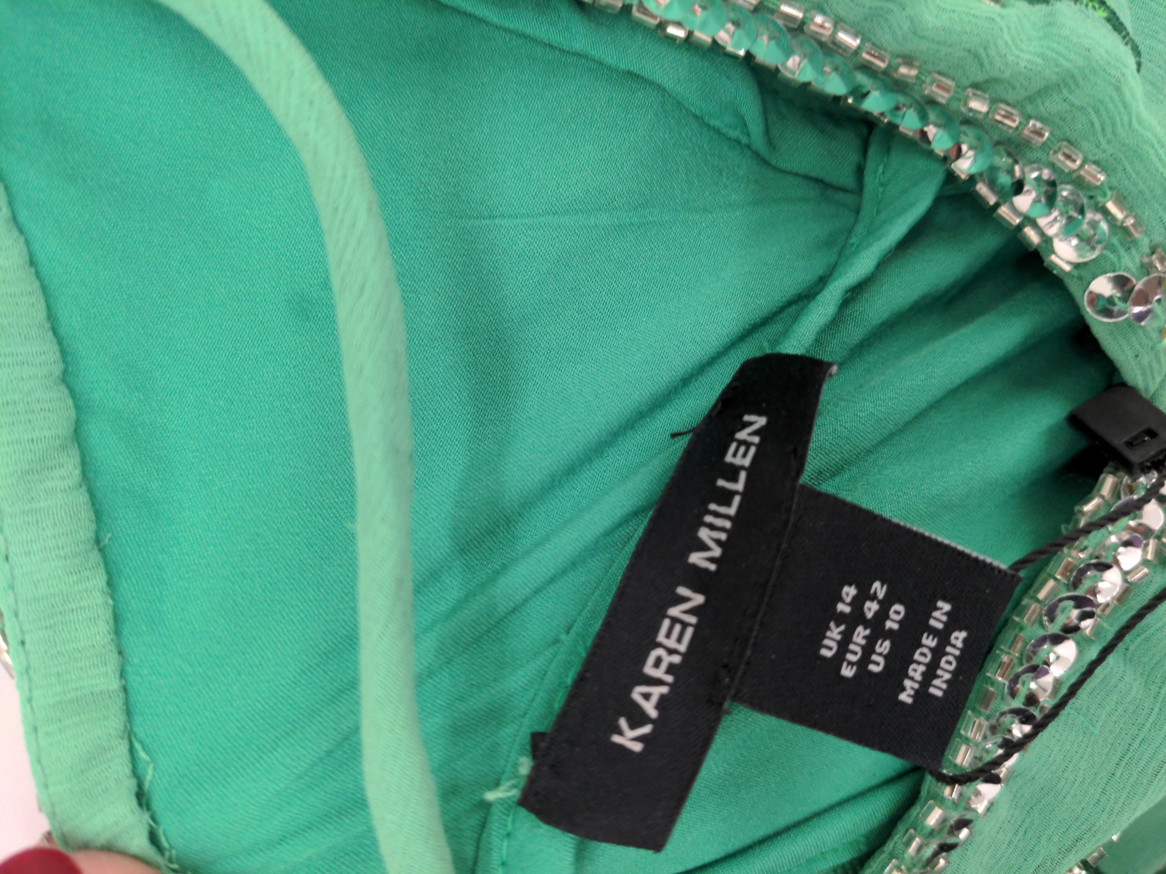 Karen Millen Maxi Dress UK14 in Green RRP £359 - Image 6