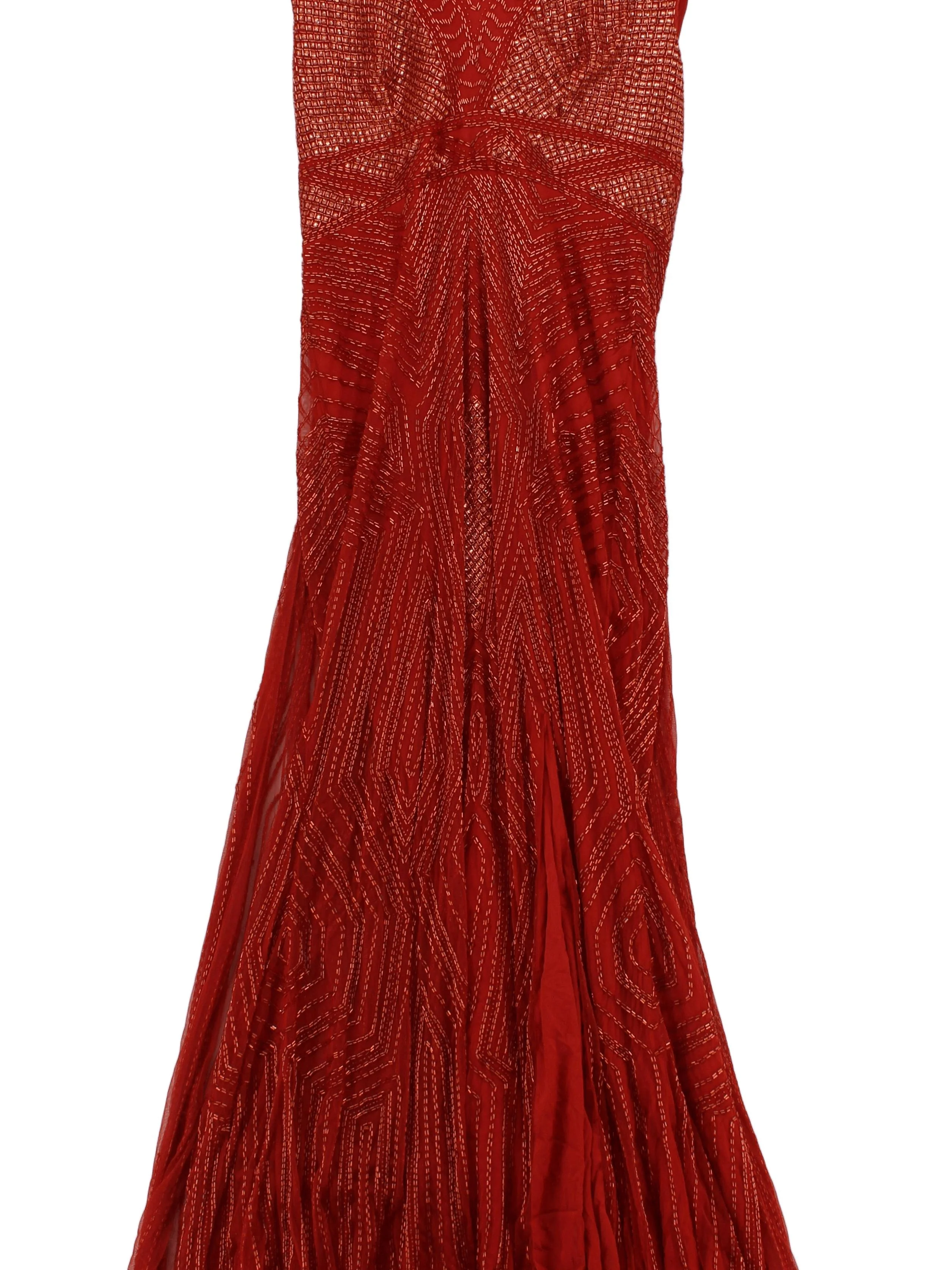 Karen Millen Maxi Dress UK14 in Red RRP £399