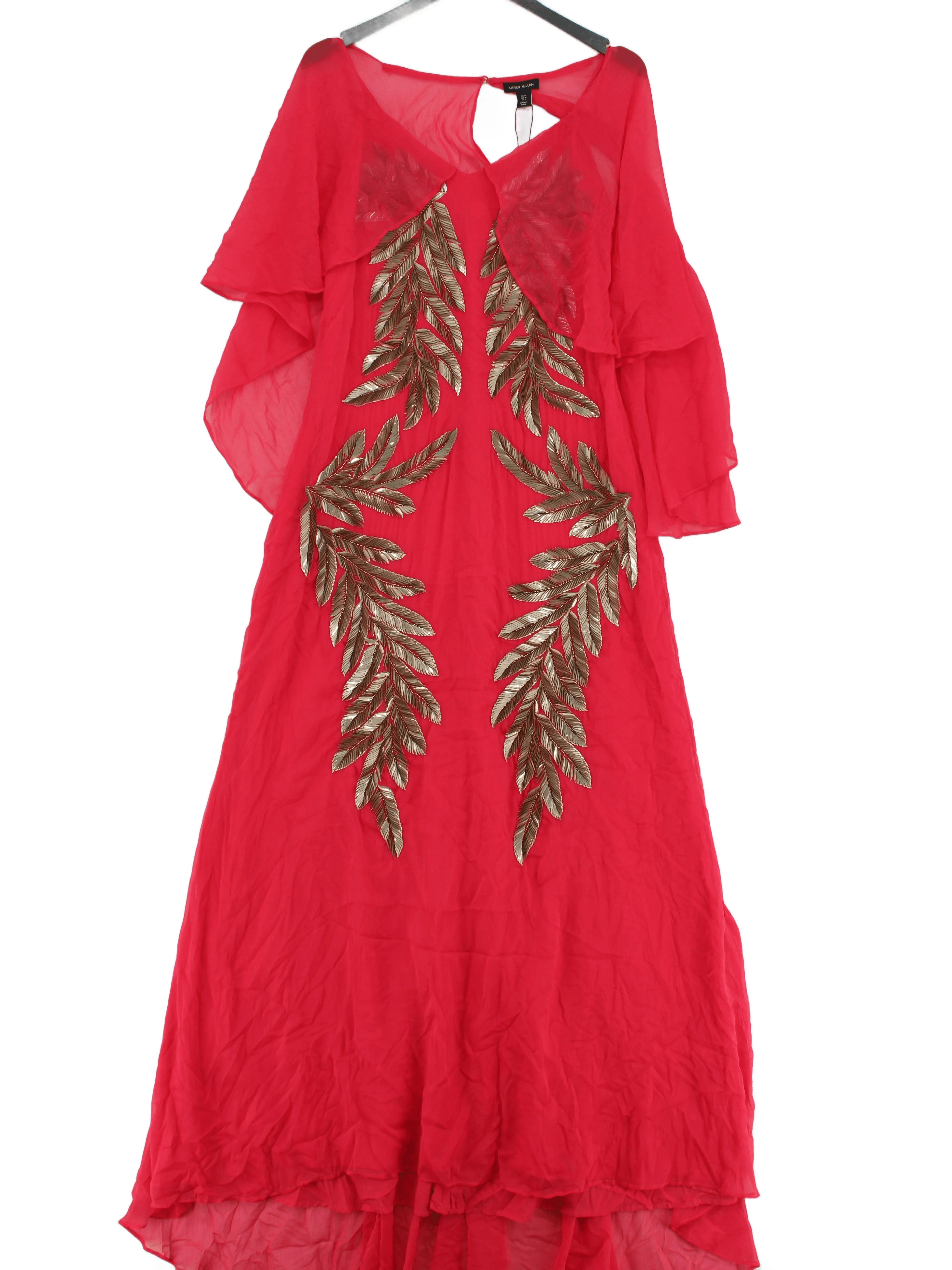 Karen Millen Maxi Dress UK14 in Red RRP £519