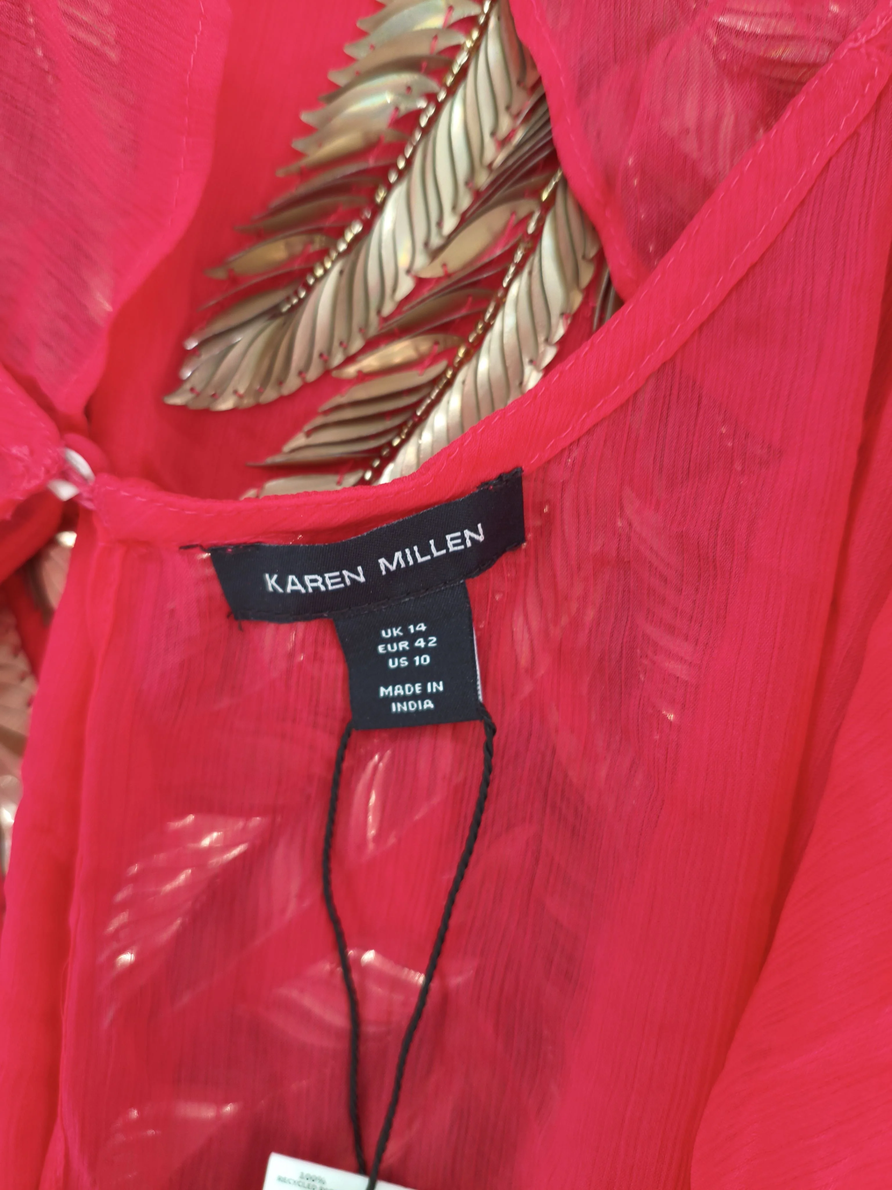 Karen Millen Maxi Dress UK14 in Red RRP £519 - Image 6