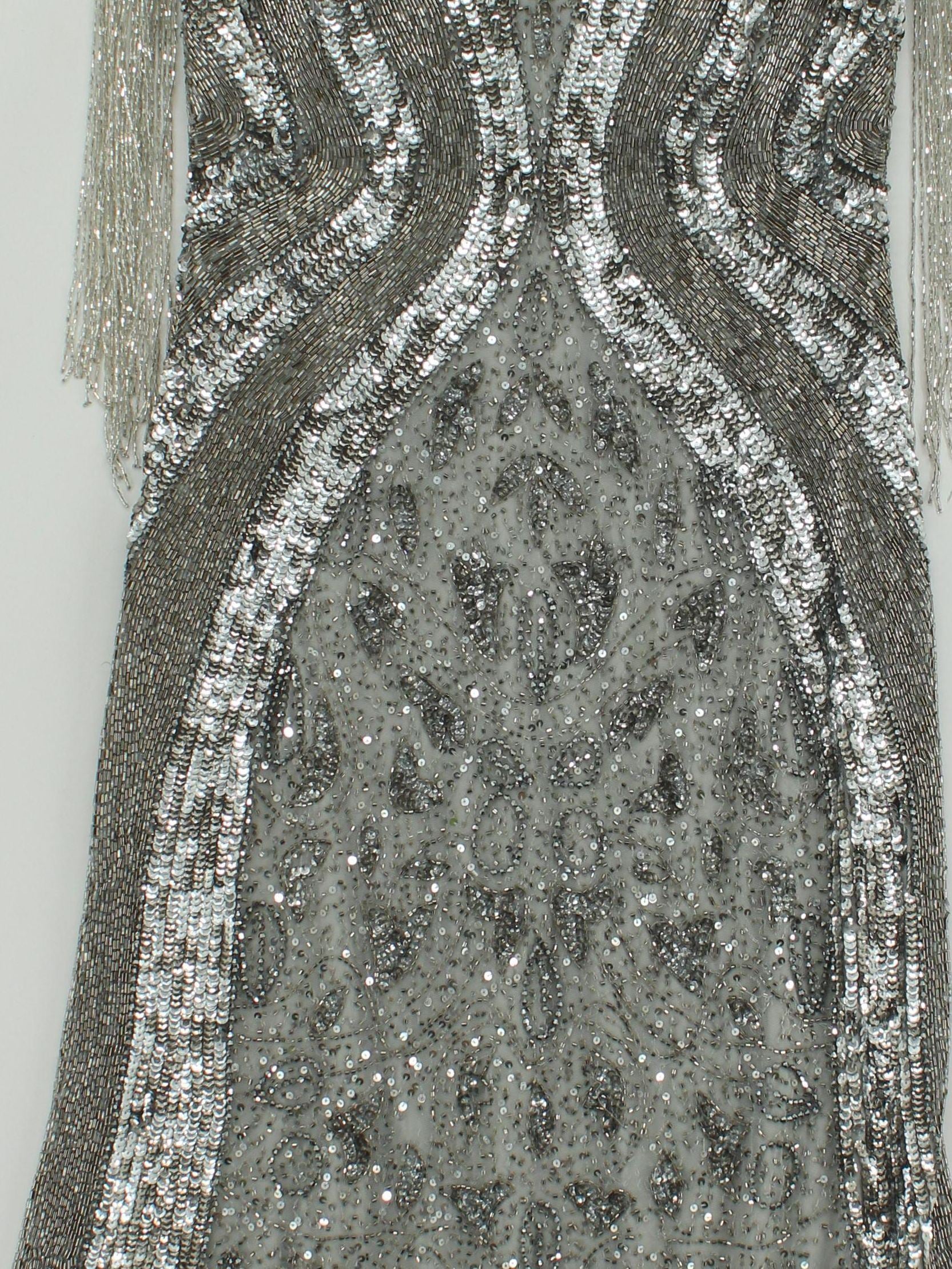 Karen Millen Maxi Dress UK14 in Silver RRP £399 - Image 3