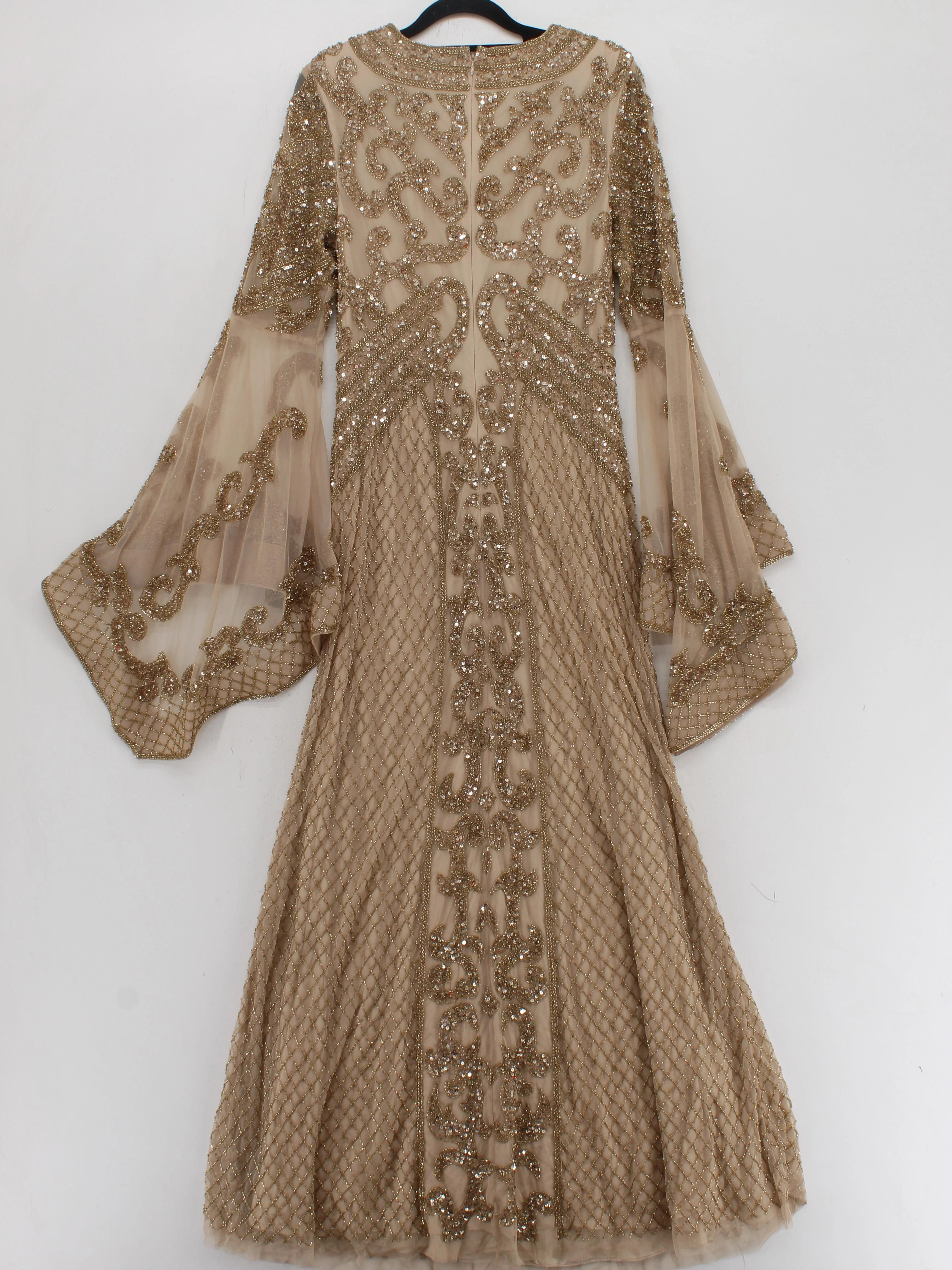 Karen Millen Maxi Dress UK14 in Tan RRP £359 - Image 2