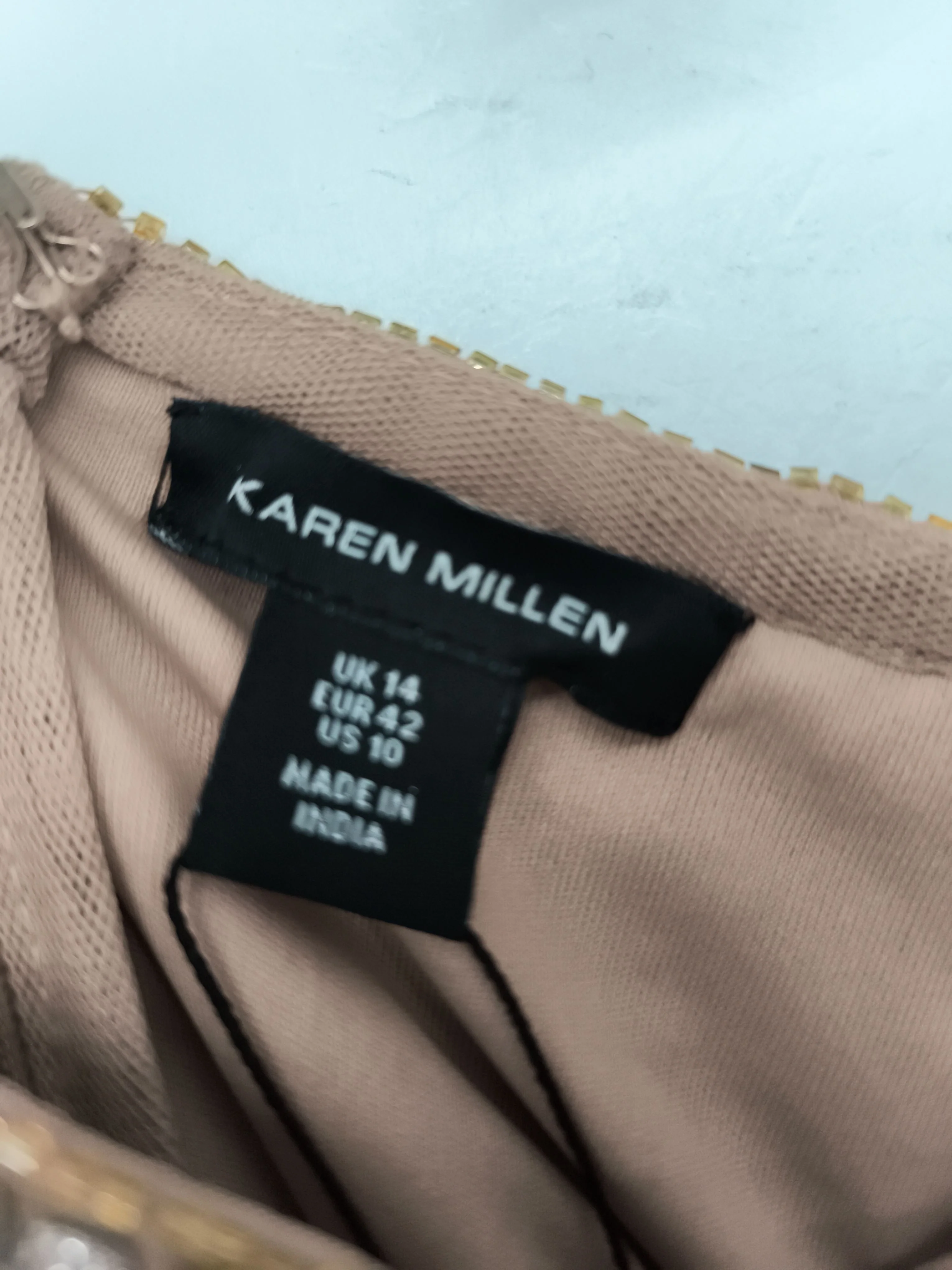 Karen Millen Maxi Dress UK14 in Tan RRP £439 - Image 6