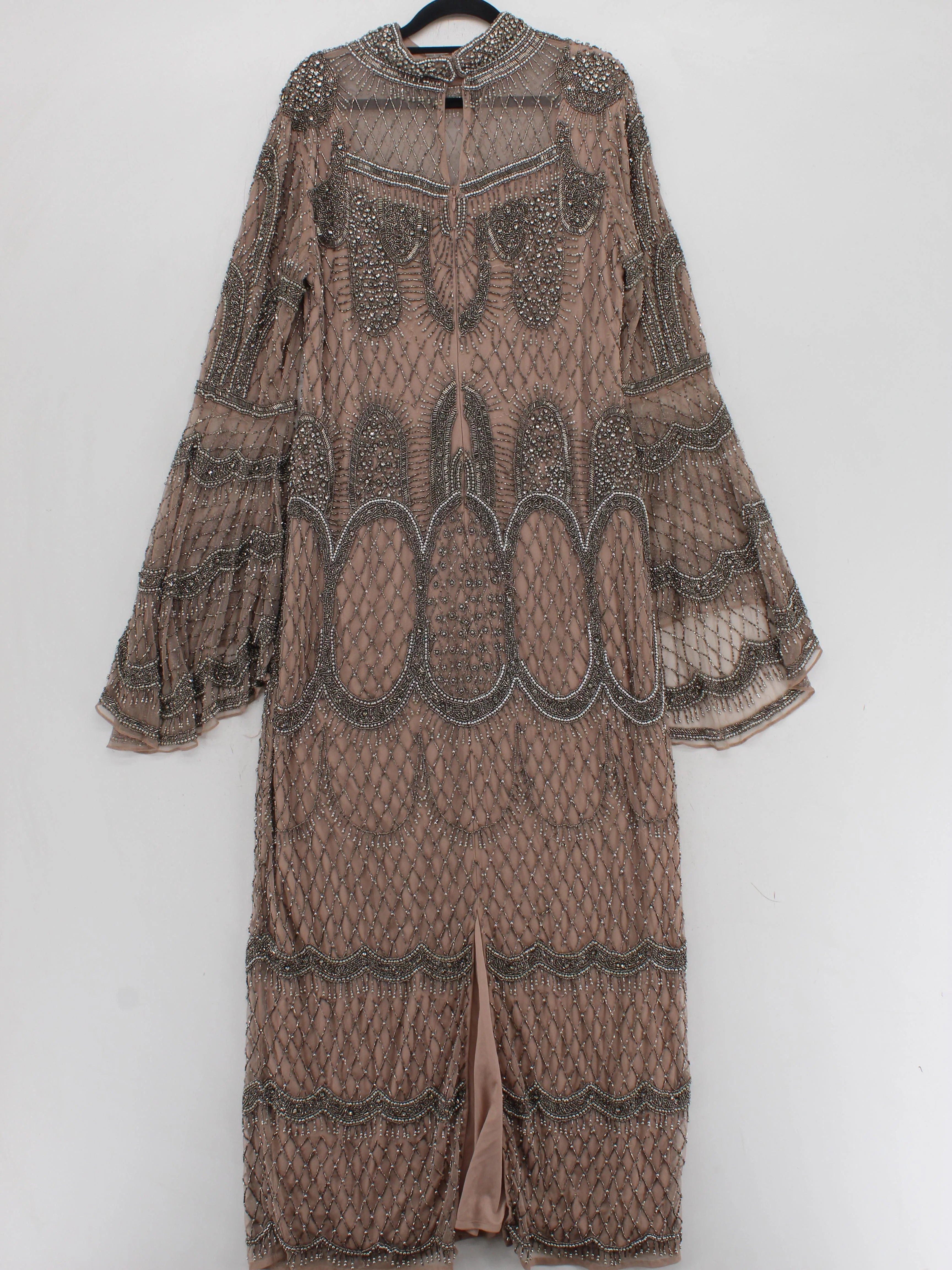 Karen Millen Maxi Dress UK14 in Tan RRP £549 - Image 2