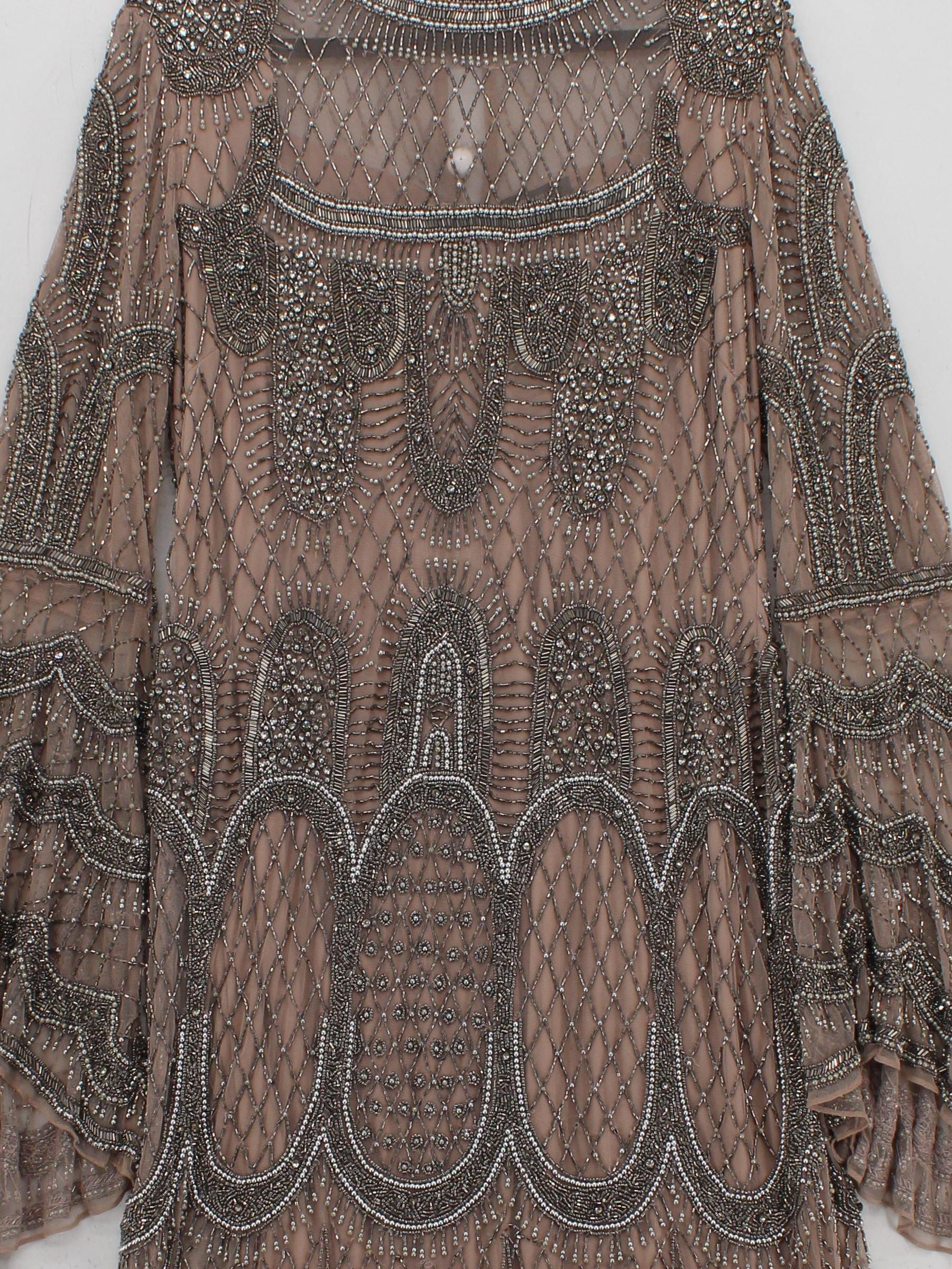 Karen Millen Maxi Dress UK14 in Tan RRP £549 - Image 3