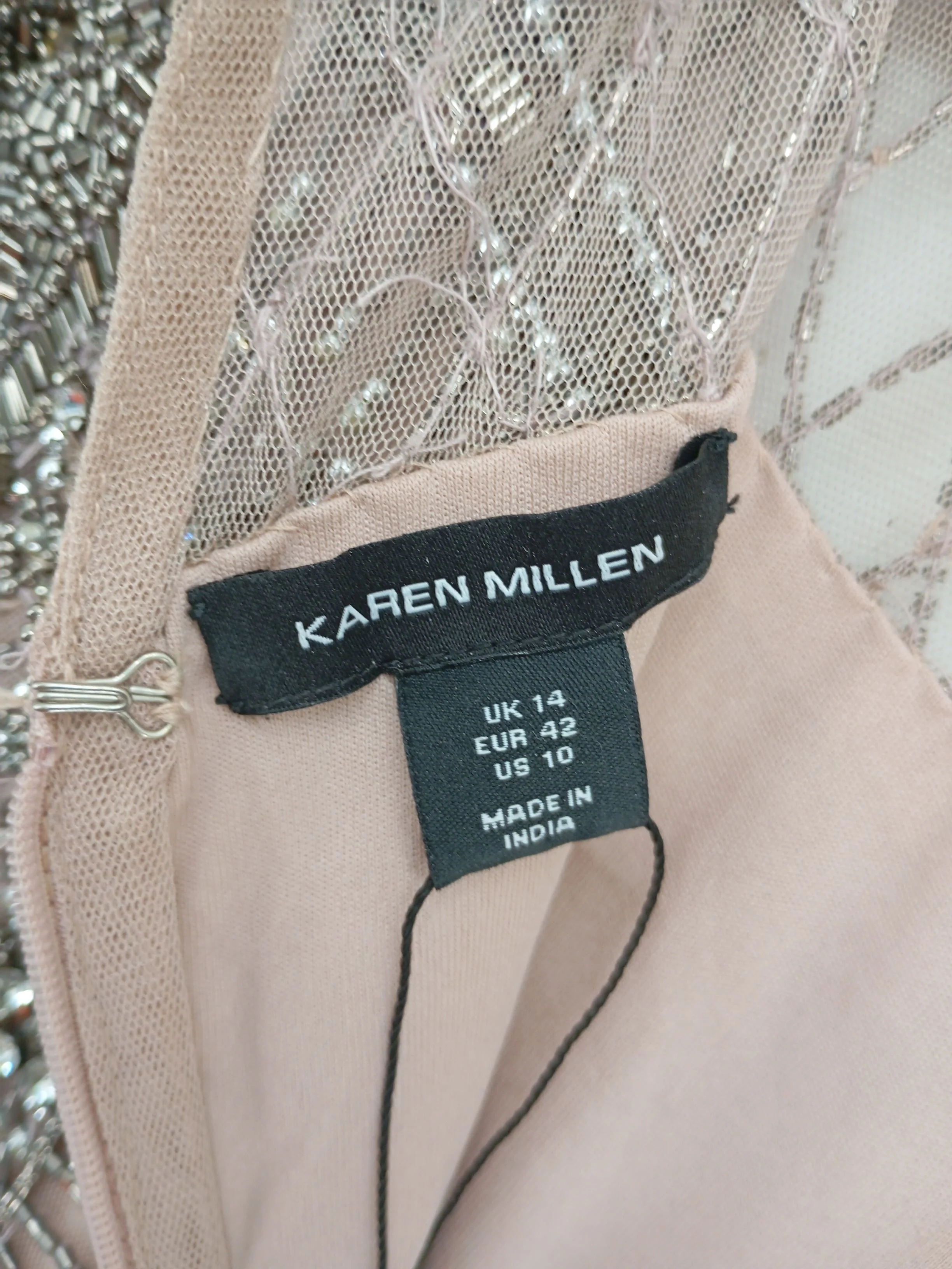 Karen Millen Maxi Dress UK14 in Tan RRP £549 - Image 9