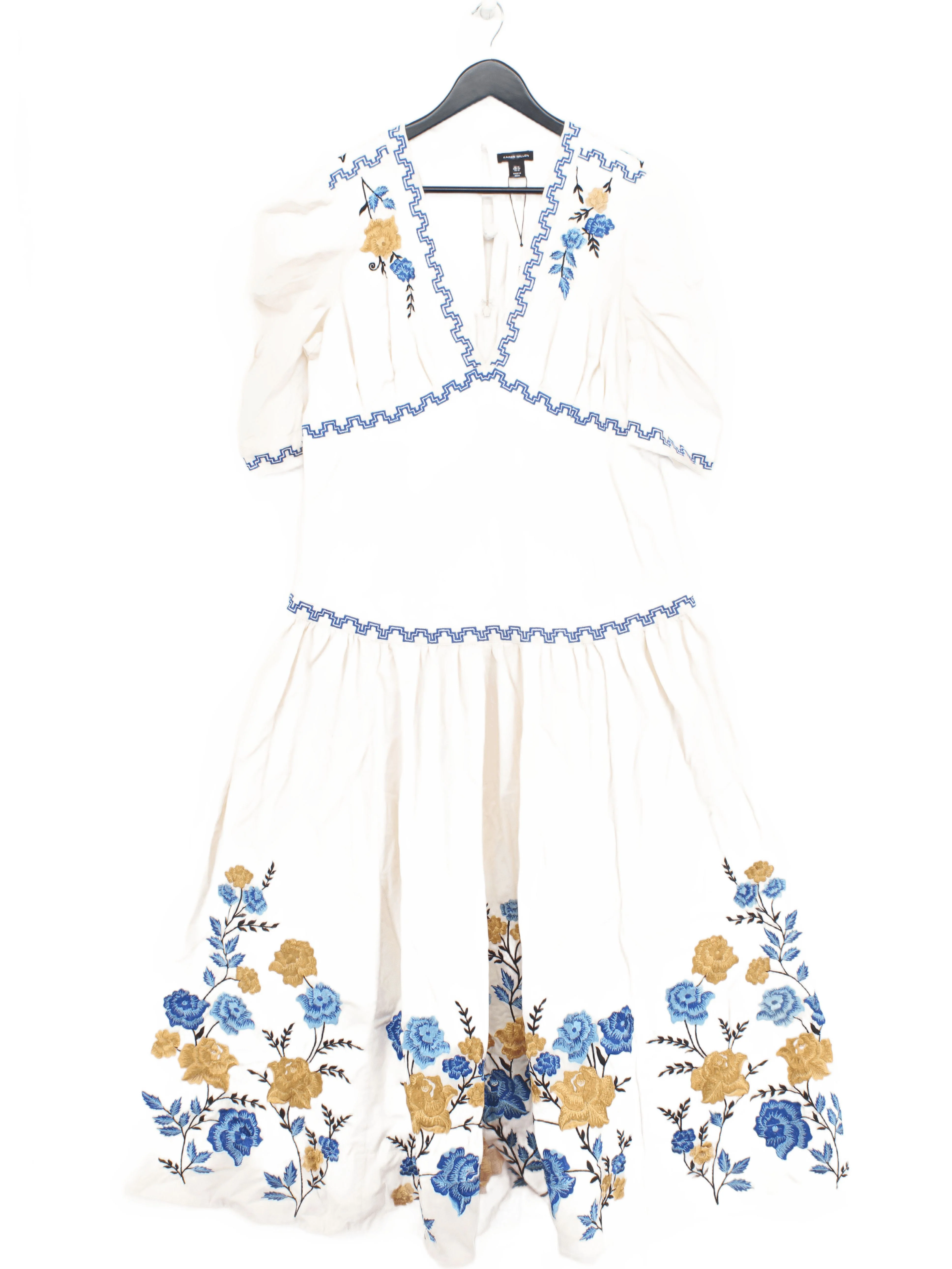 Karen Millen Maxi Dress UK16 in Cream RRP £259