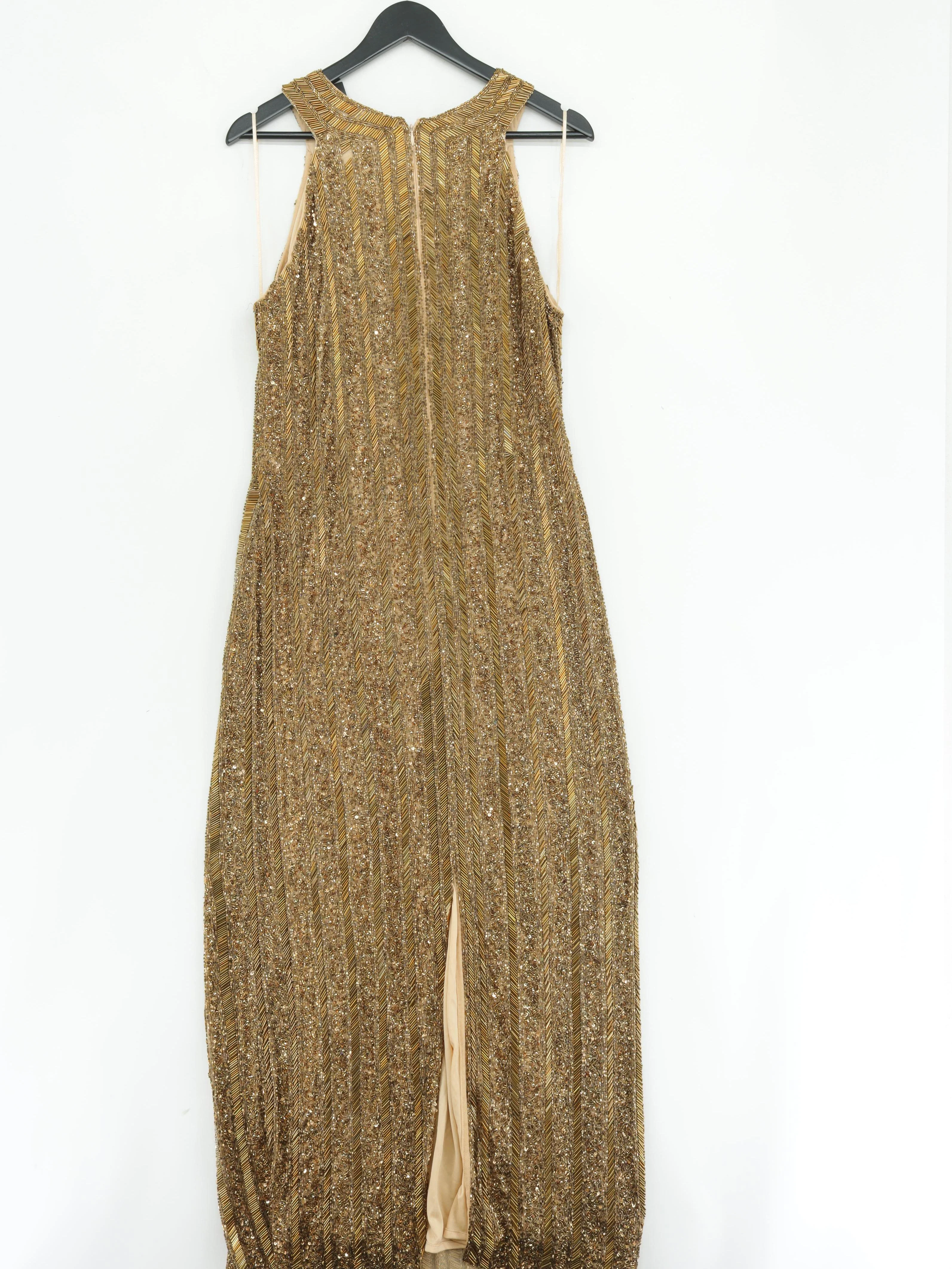Karen Millen Maxi Dress UK16 in Gold RRP £409 - Image 2