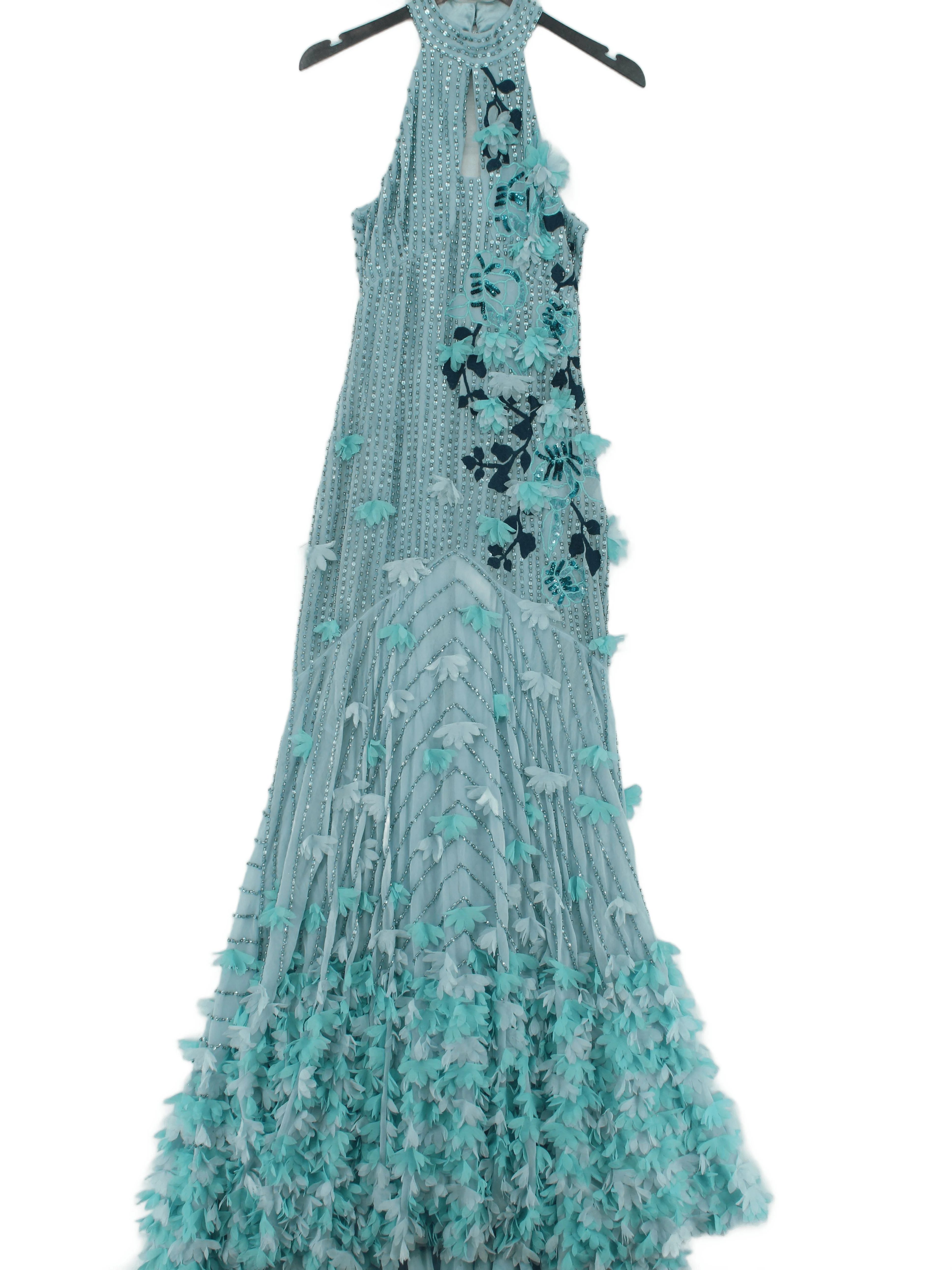 Karen Millen Maxi Dress UK6 in Blue RRP £549