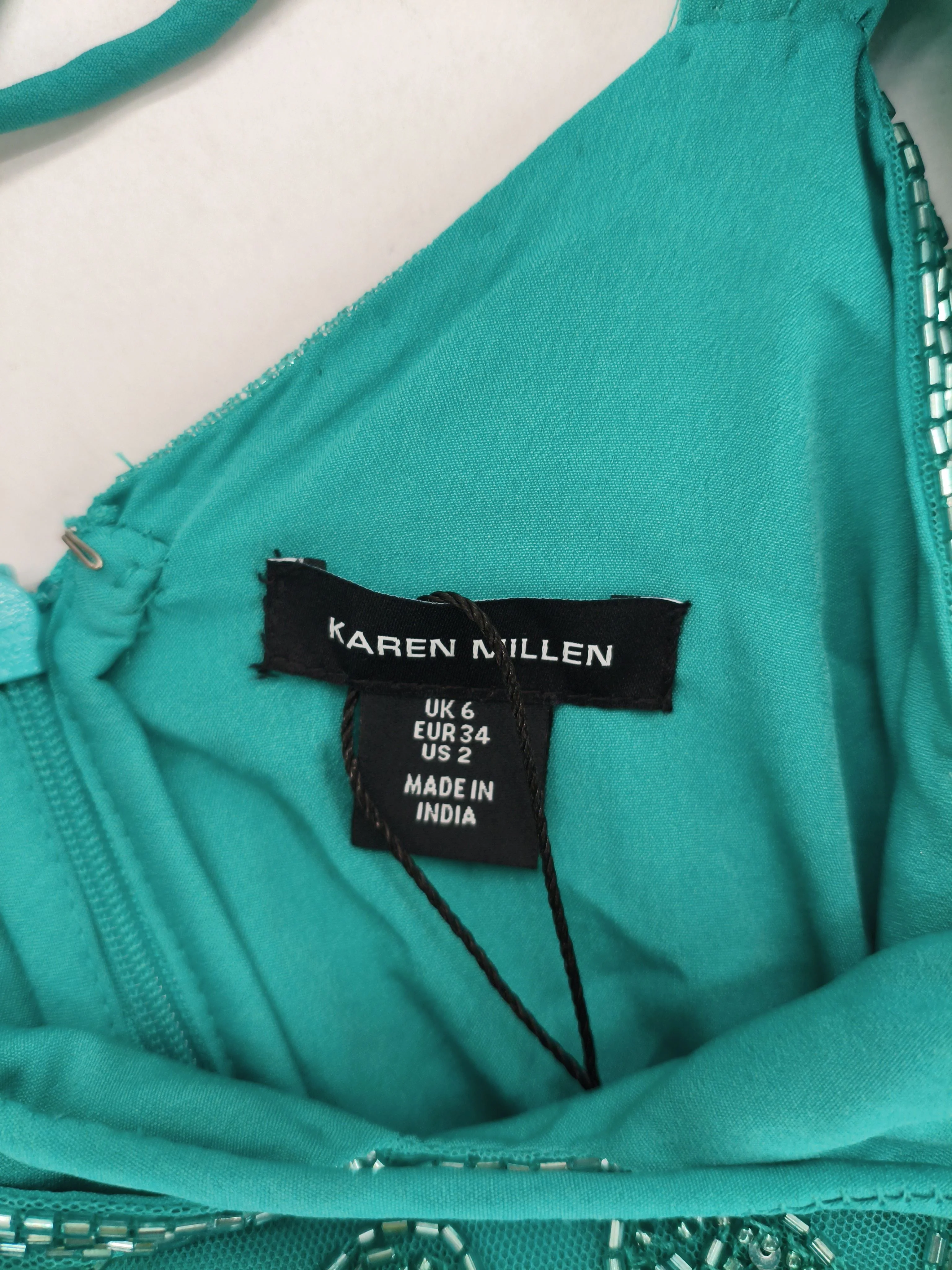 Karen Millen Maxi Dress UK6 in Green RRP £369 - Image 6