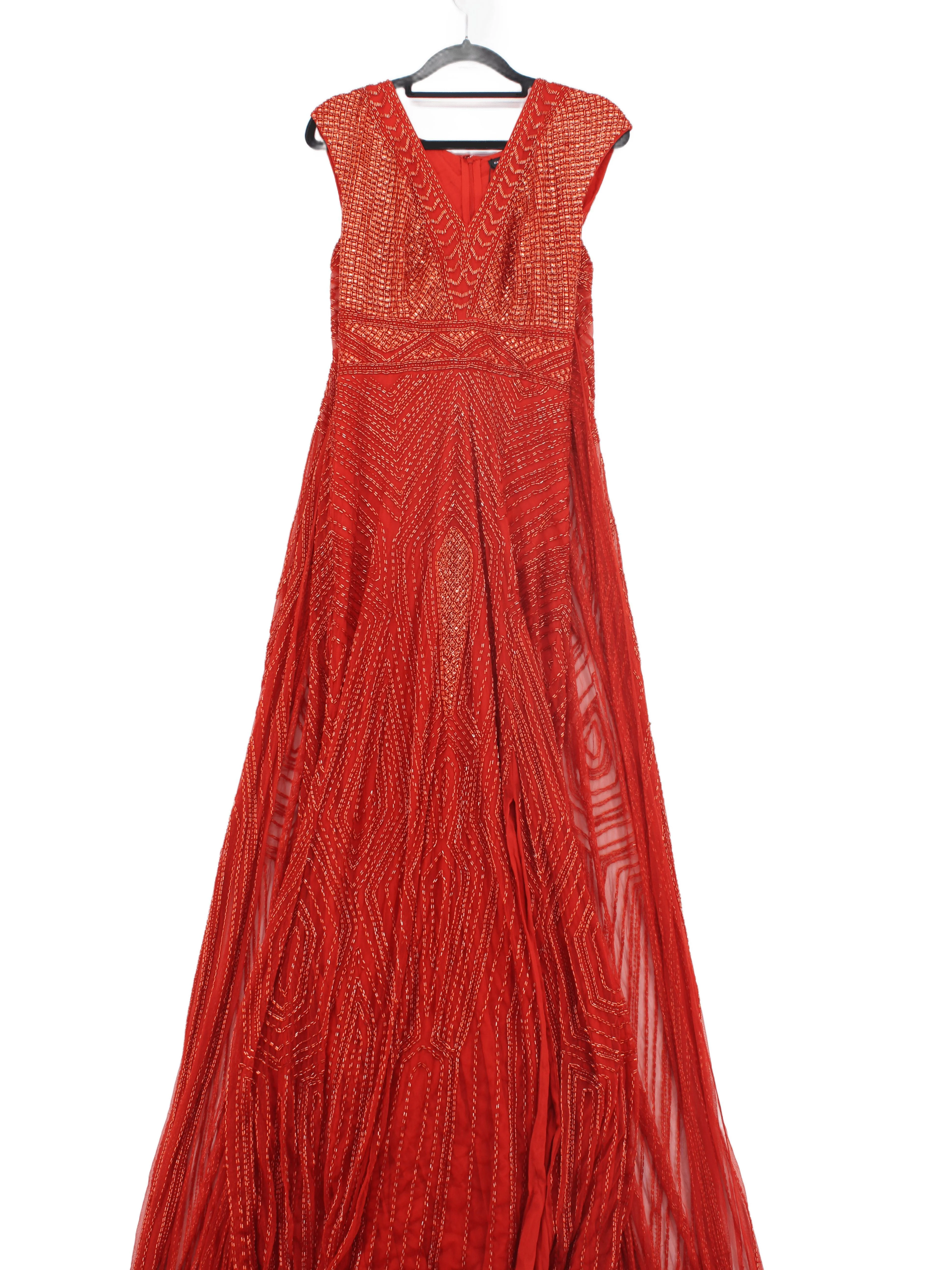 Karen Millen Maxi Dress UK6 in Red RRP £399