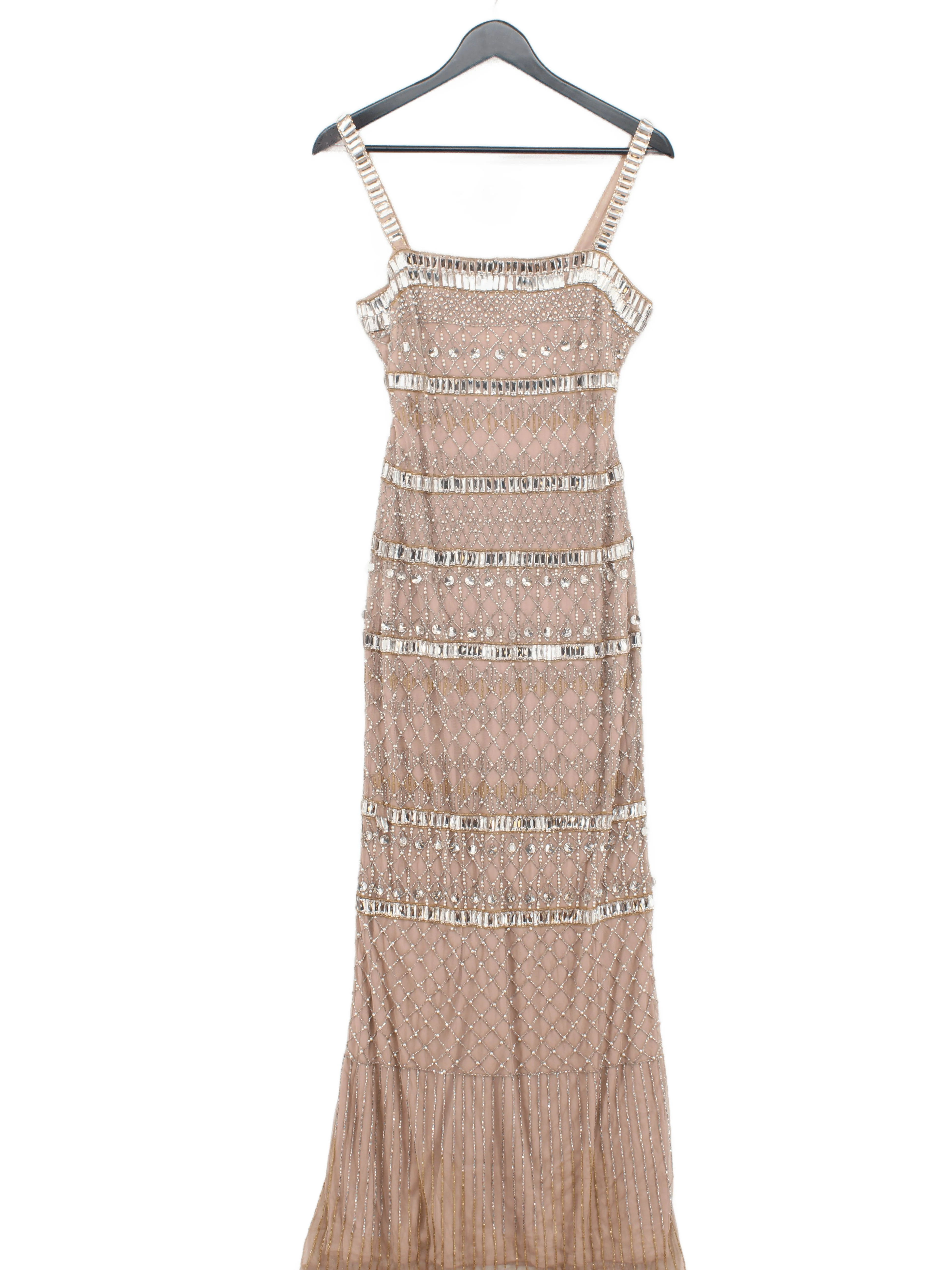 Karen Millen Maxi Dress UK6 in Tan RRP £439