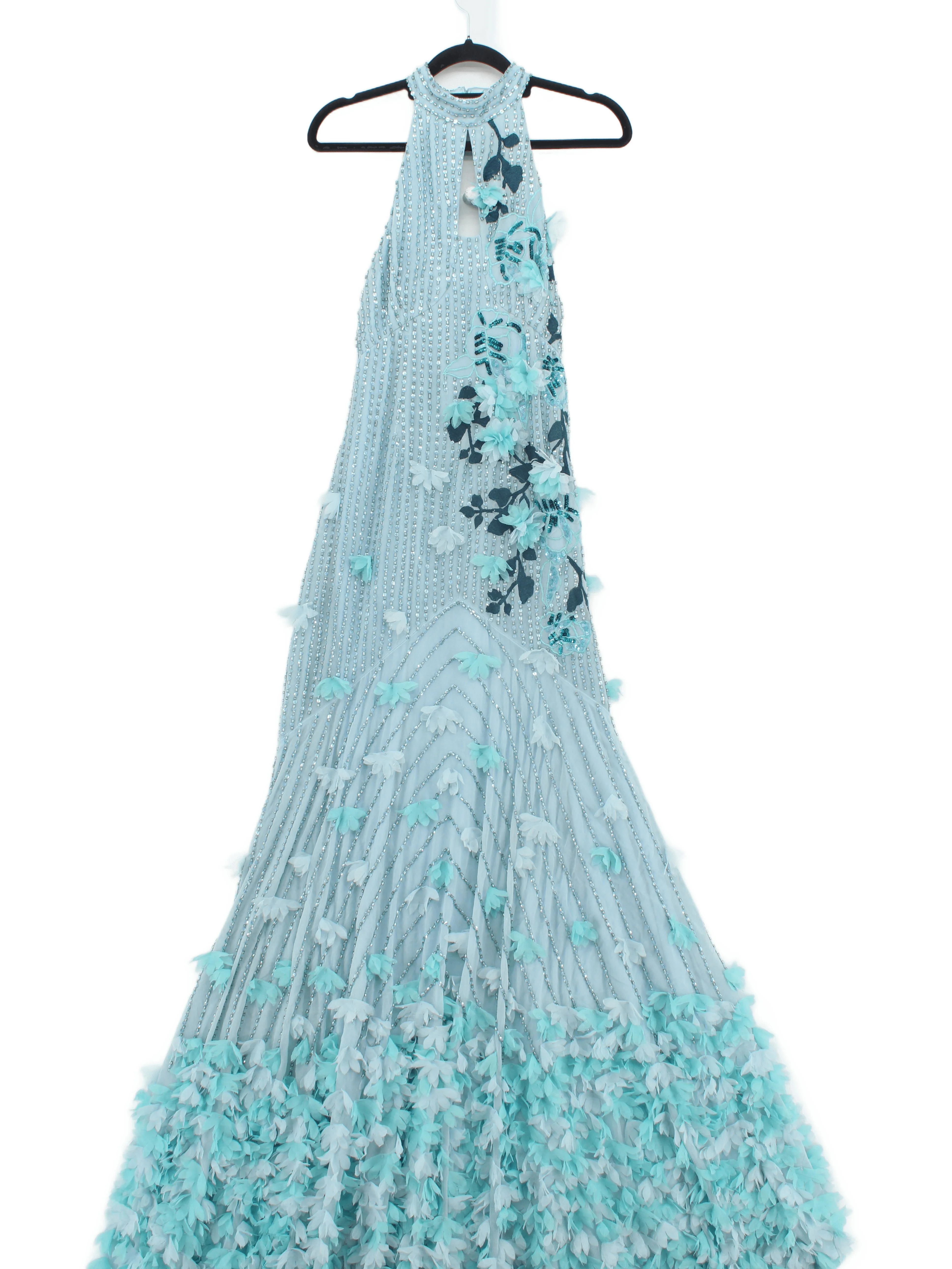 Karen Millen Maxi Dress UK8 in Blue RRP £549