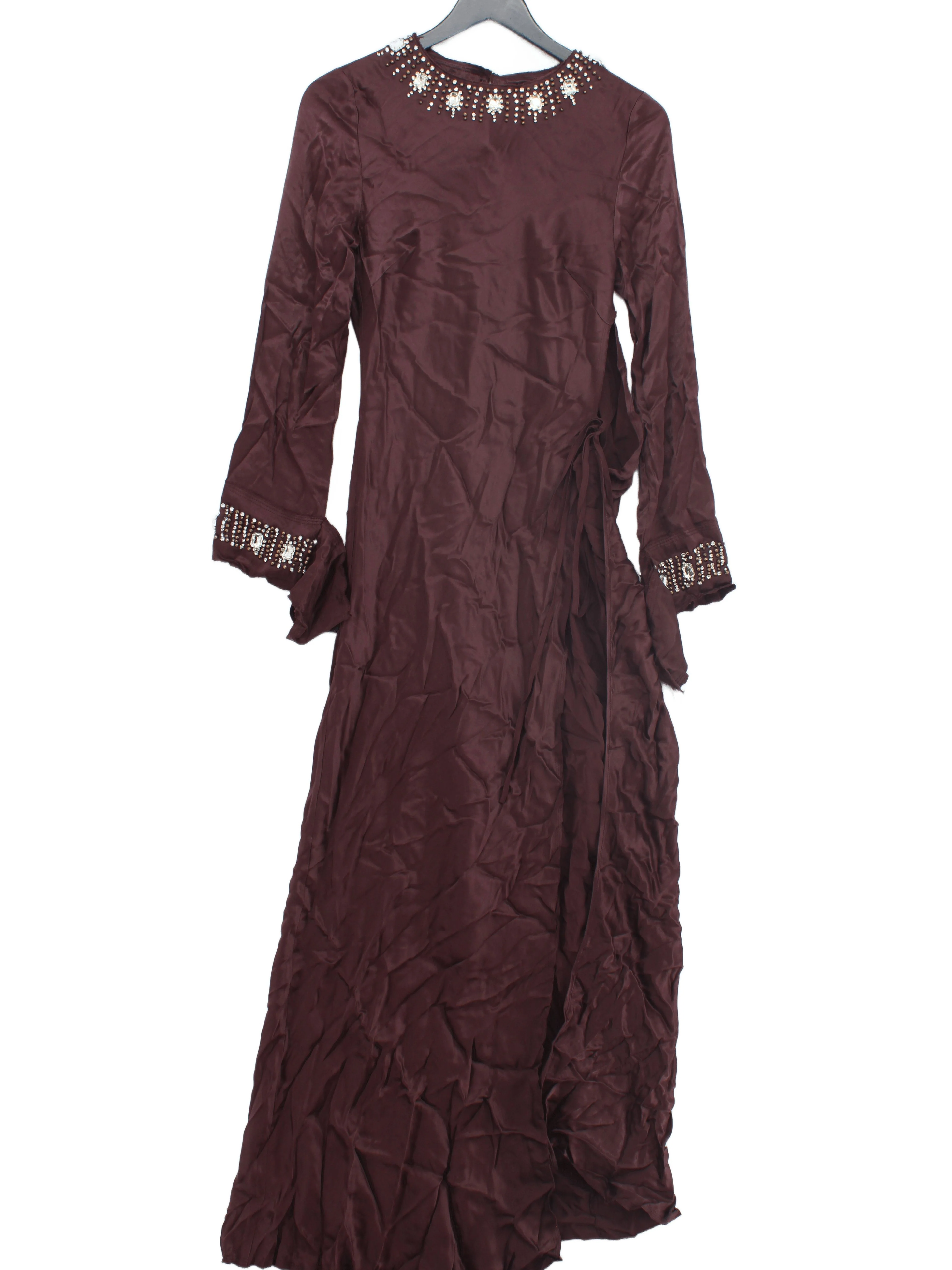 Karen Millen Maxi Dress UK8 in Brown RRP £229