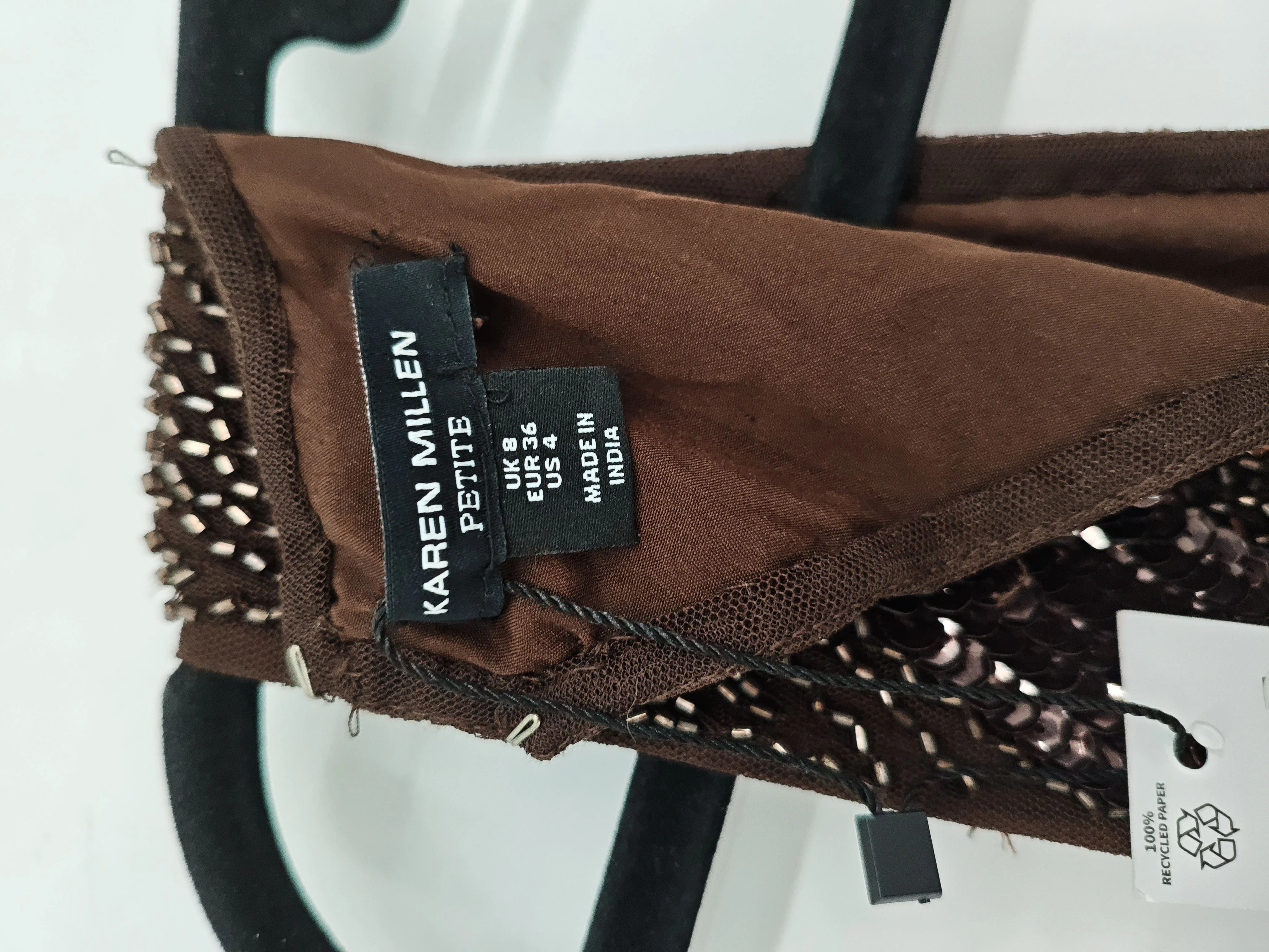 Karen Millen Maxi Dress UK8 in Brown RRP £359 - Image 5