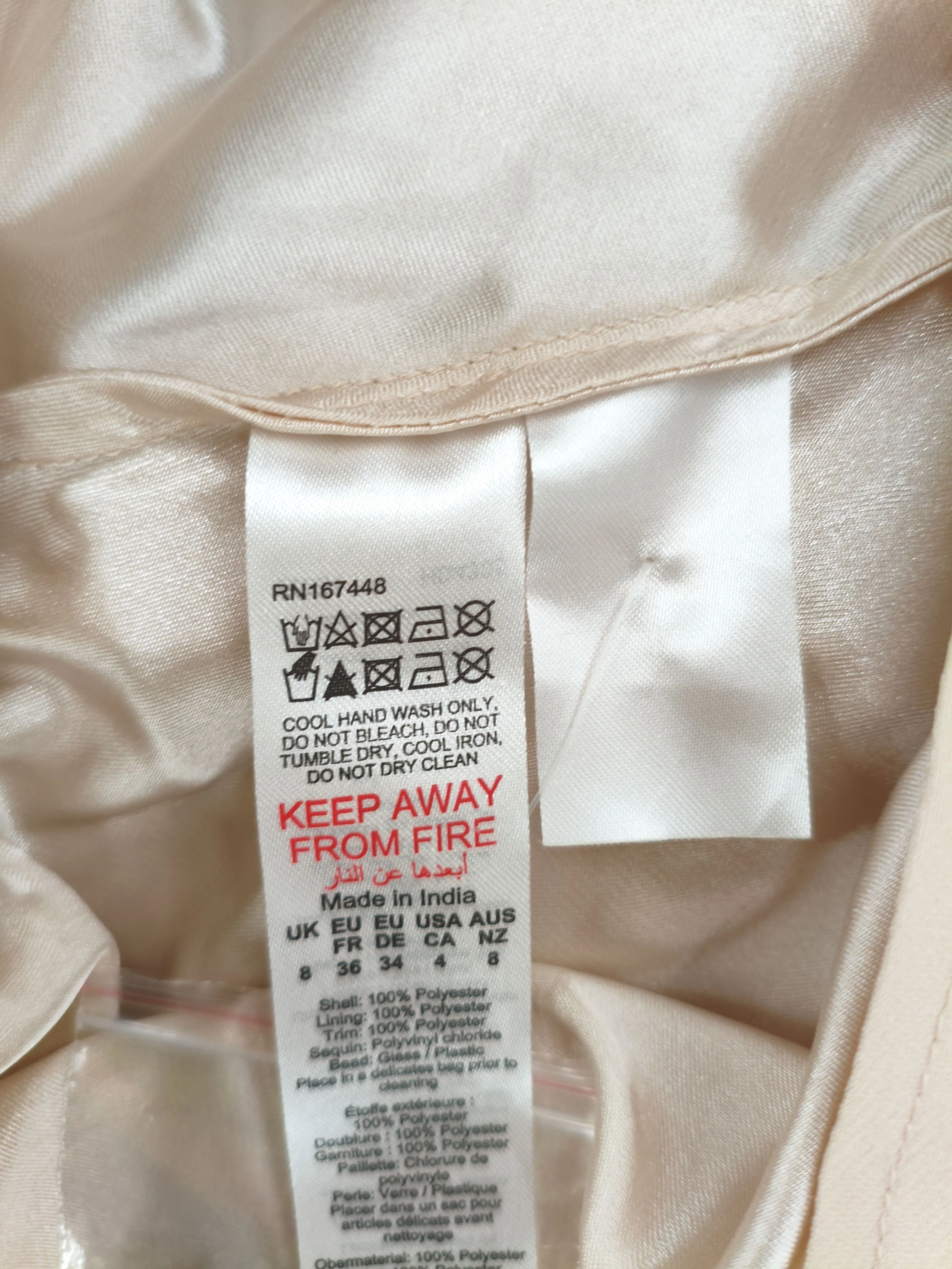 Karen Millen Maxi Dress UK8 in Cream RRP £389 - Image 6