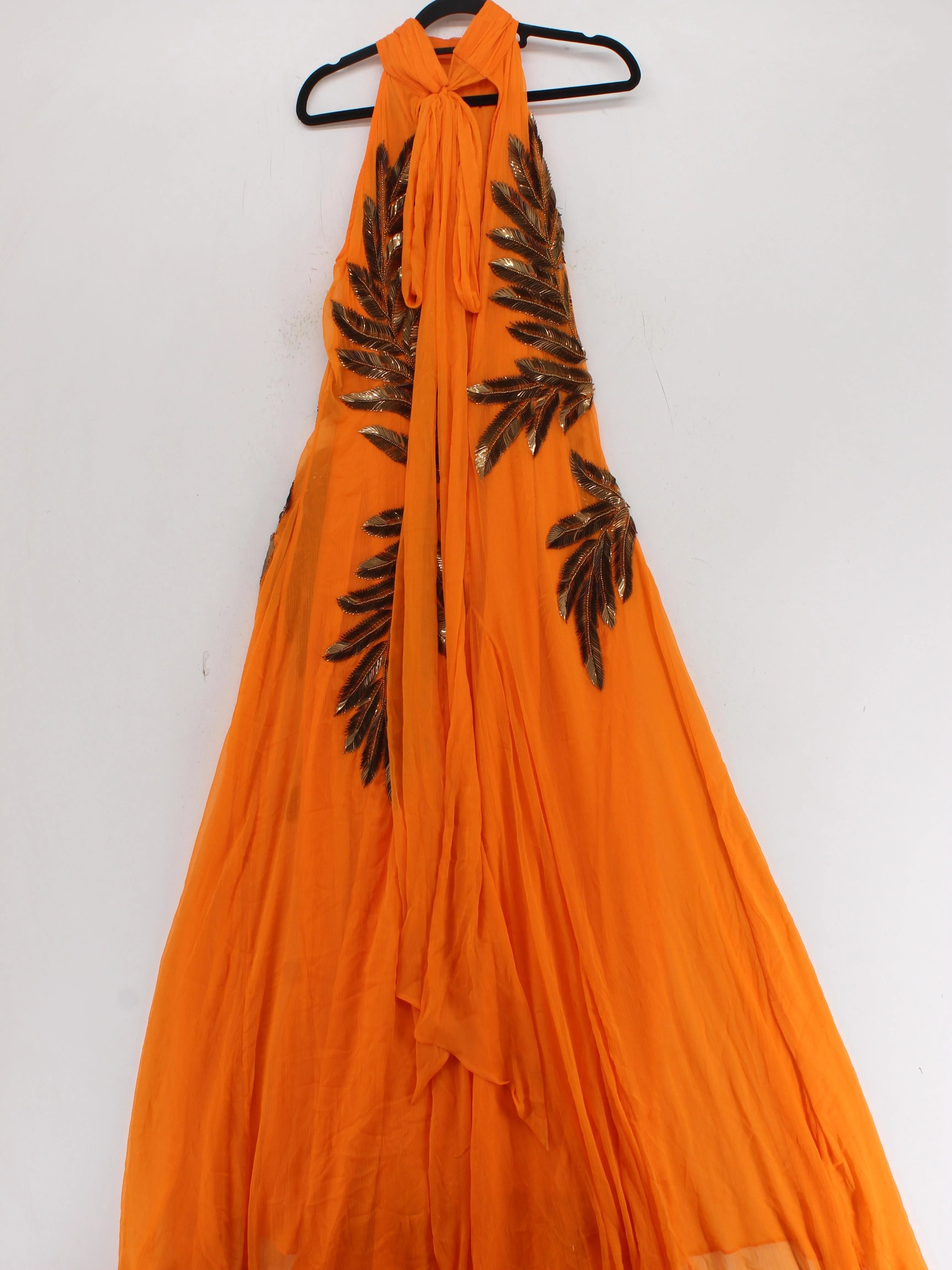 Karen Millen Maxi Dress UK8 in Orange RRP £459 - Image 2