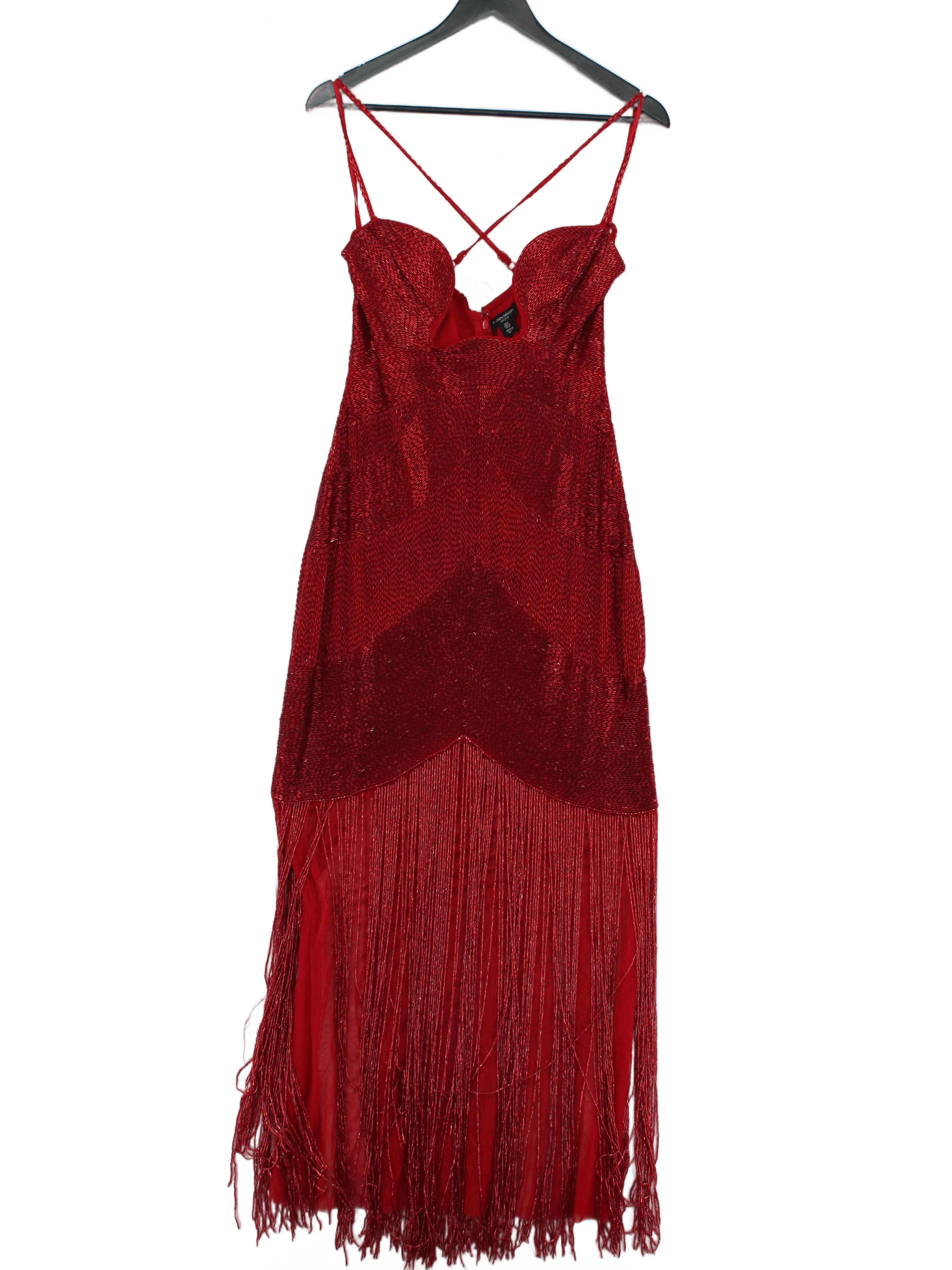 Karen Millen Maxi Dress UK8 in Red RRP £399