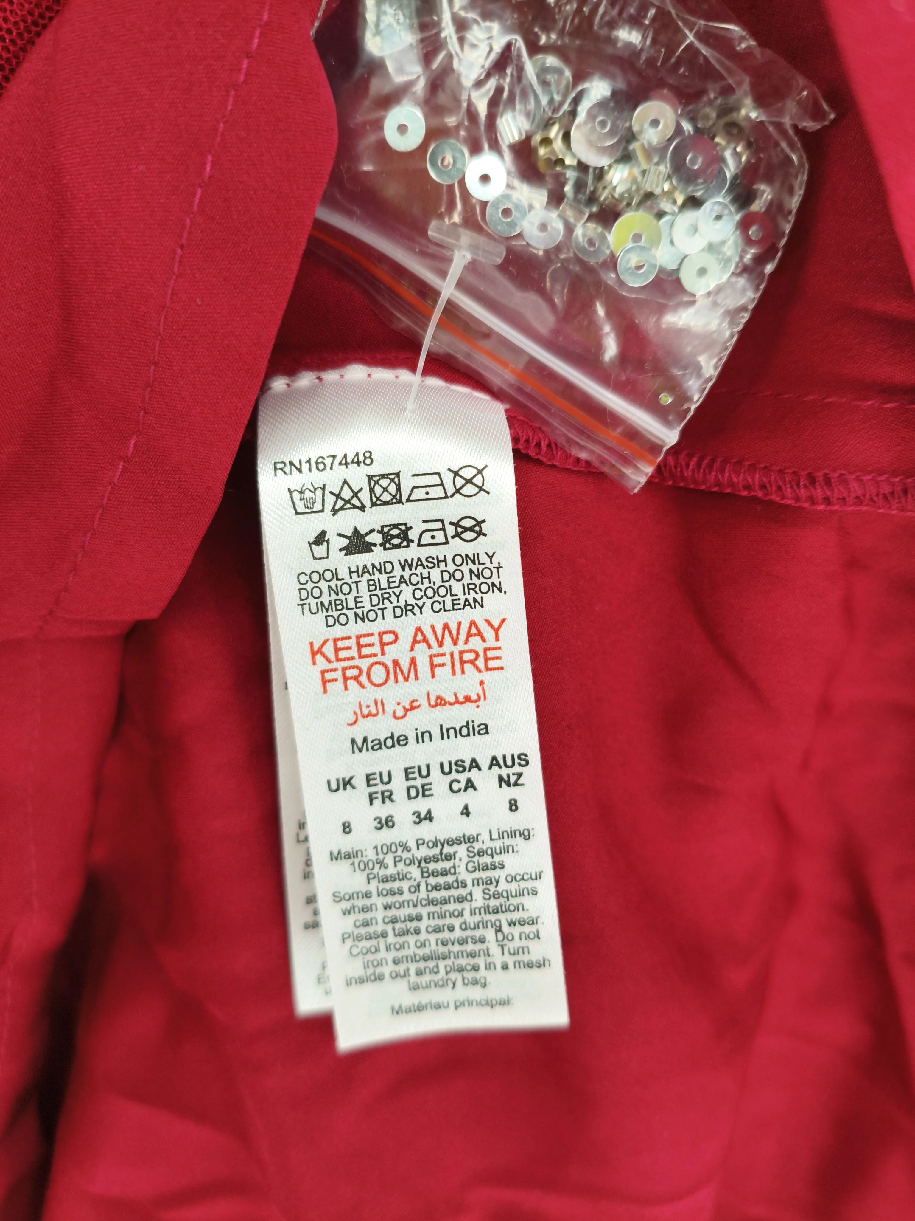 Karen Millen Maxi Dress UK8 in Red RRP £419 - Image 6