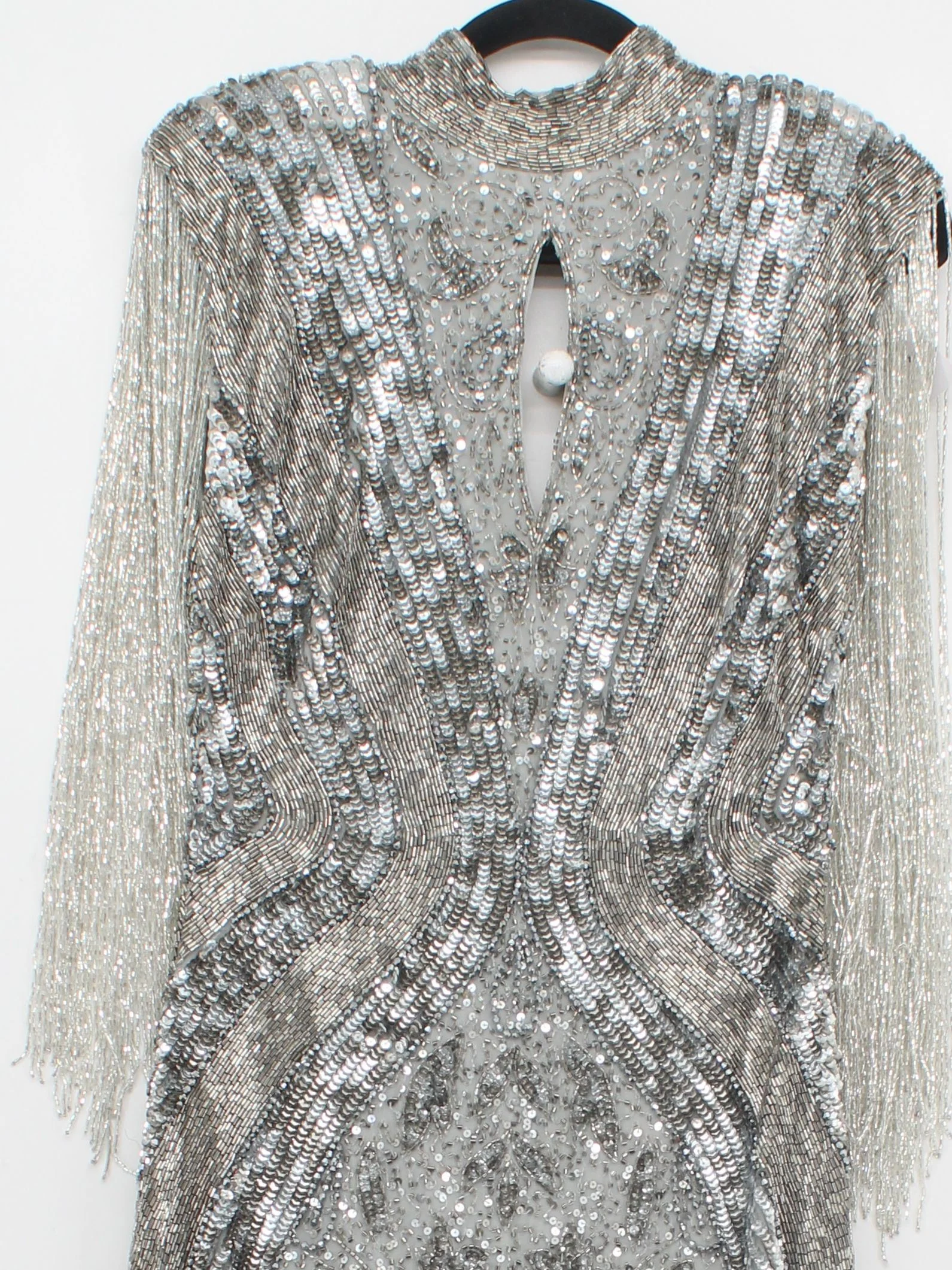 Karen Millen Maxi Dress UK8 in Silver RRP £399 - Image 3