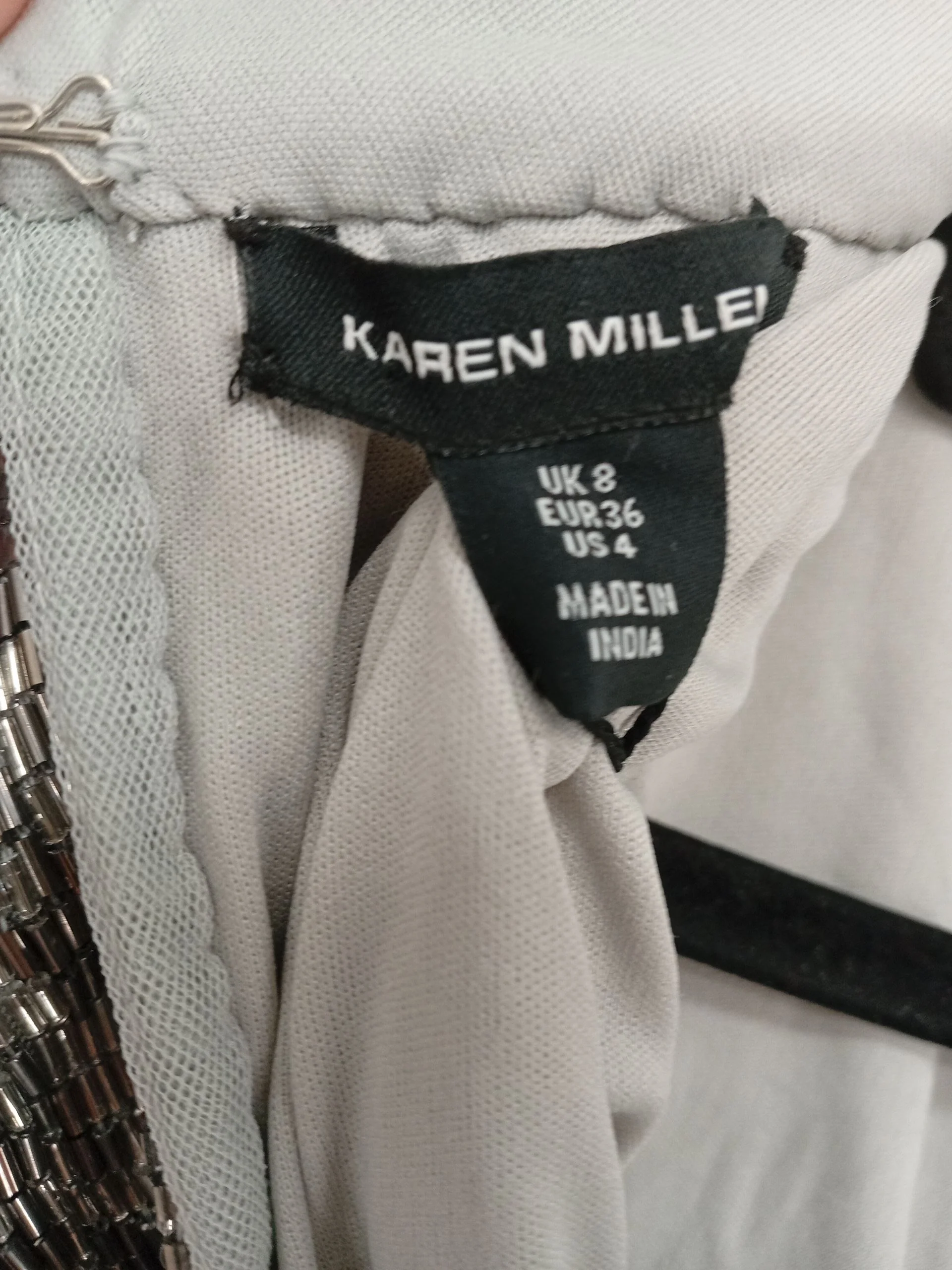 Karen Millen Maxi Dress UK8 in Silver RRP £399 - Image 6