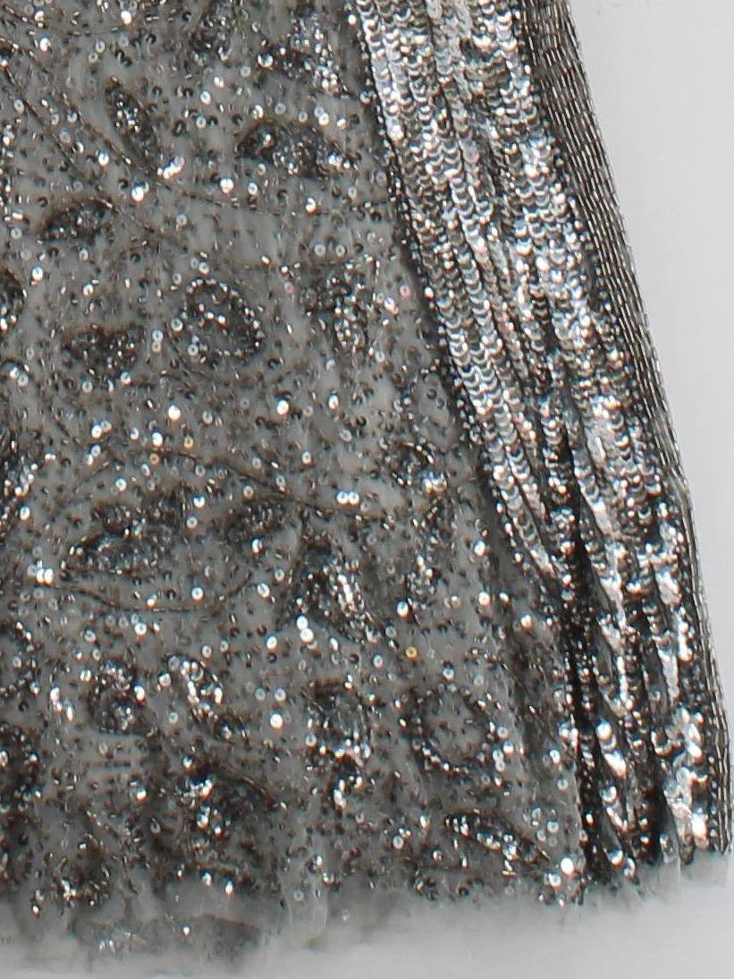Karen Millen Maxi Dress UK8 in Silver RRP £399 - Image 4