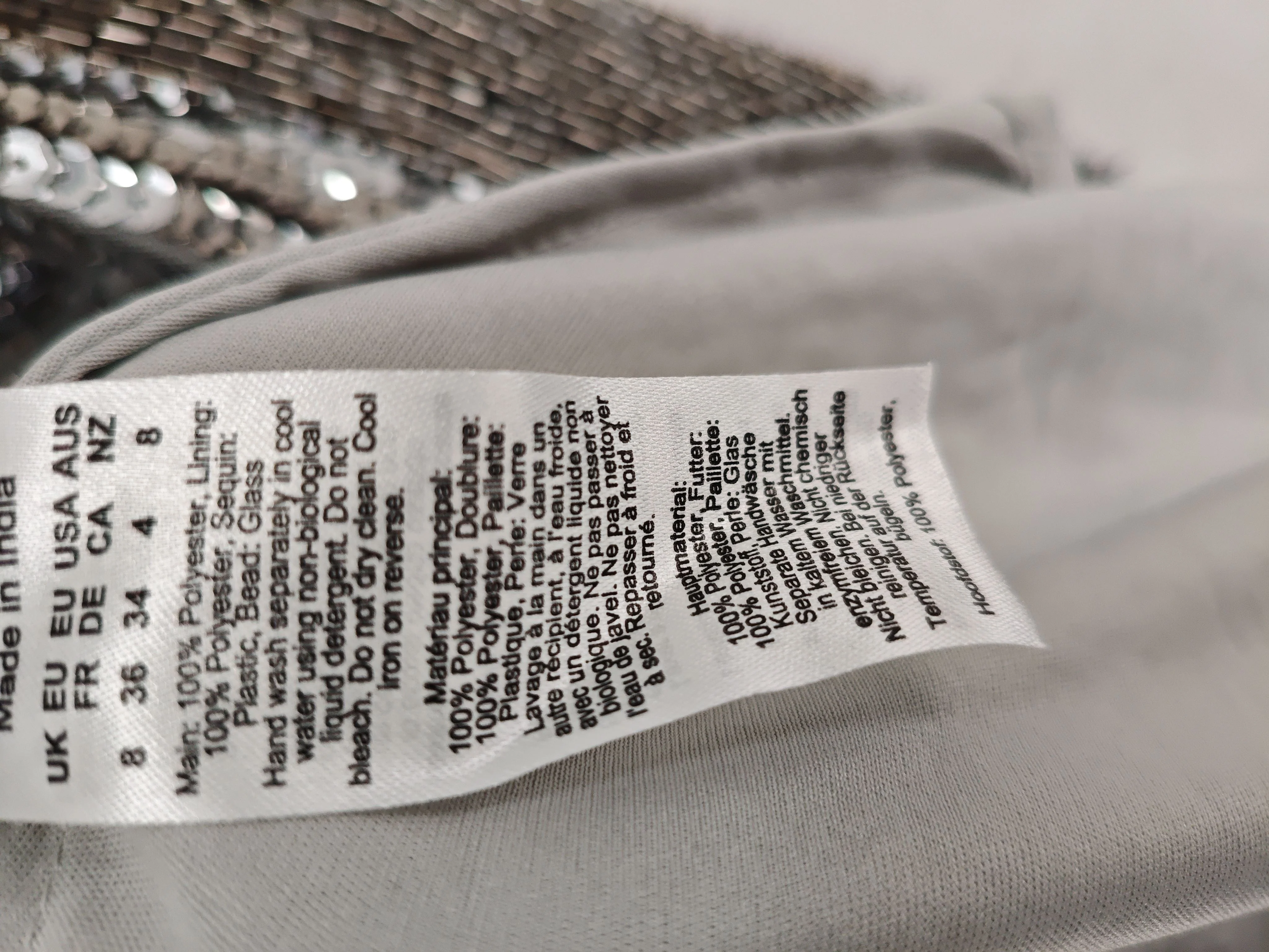 Karen Millen Maxi Dress UK8 in Silver RRP £399 - Image 7