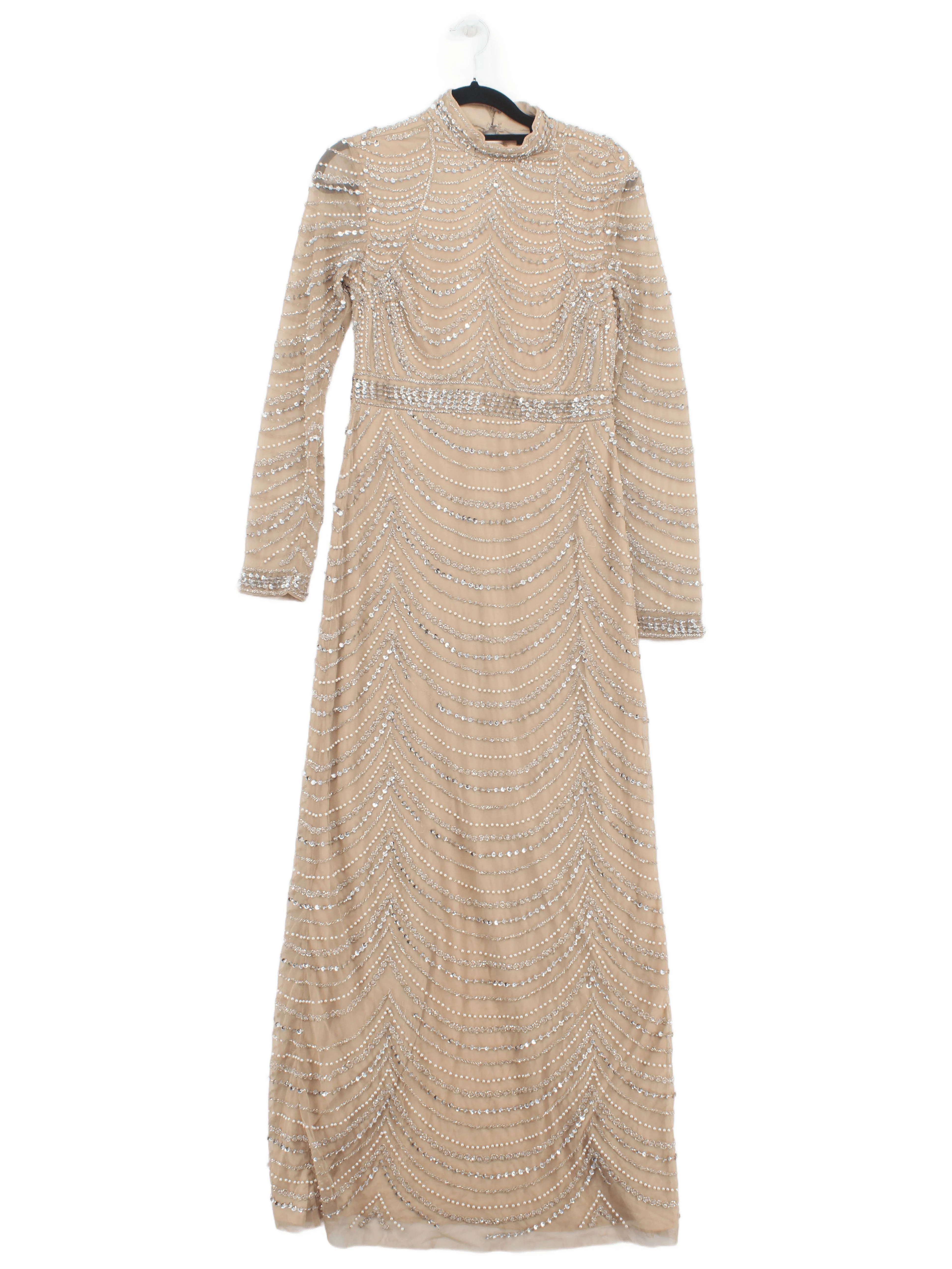 Karen Millen Maxi Dress UK8 in Tan RRP £389