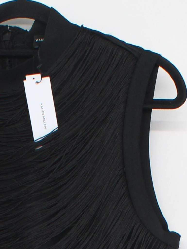 Karen Millen Mini Dress M in Black RRP £189 - Image 4