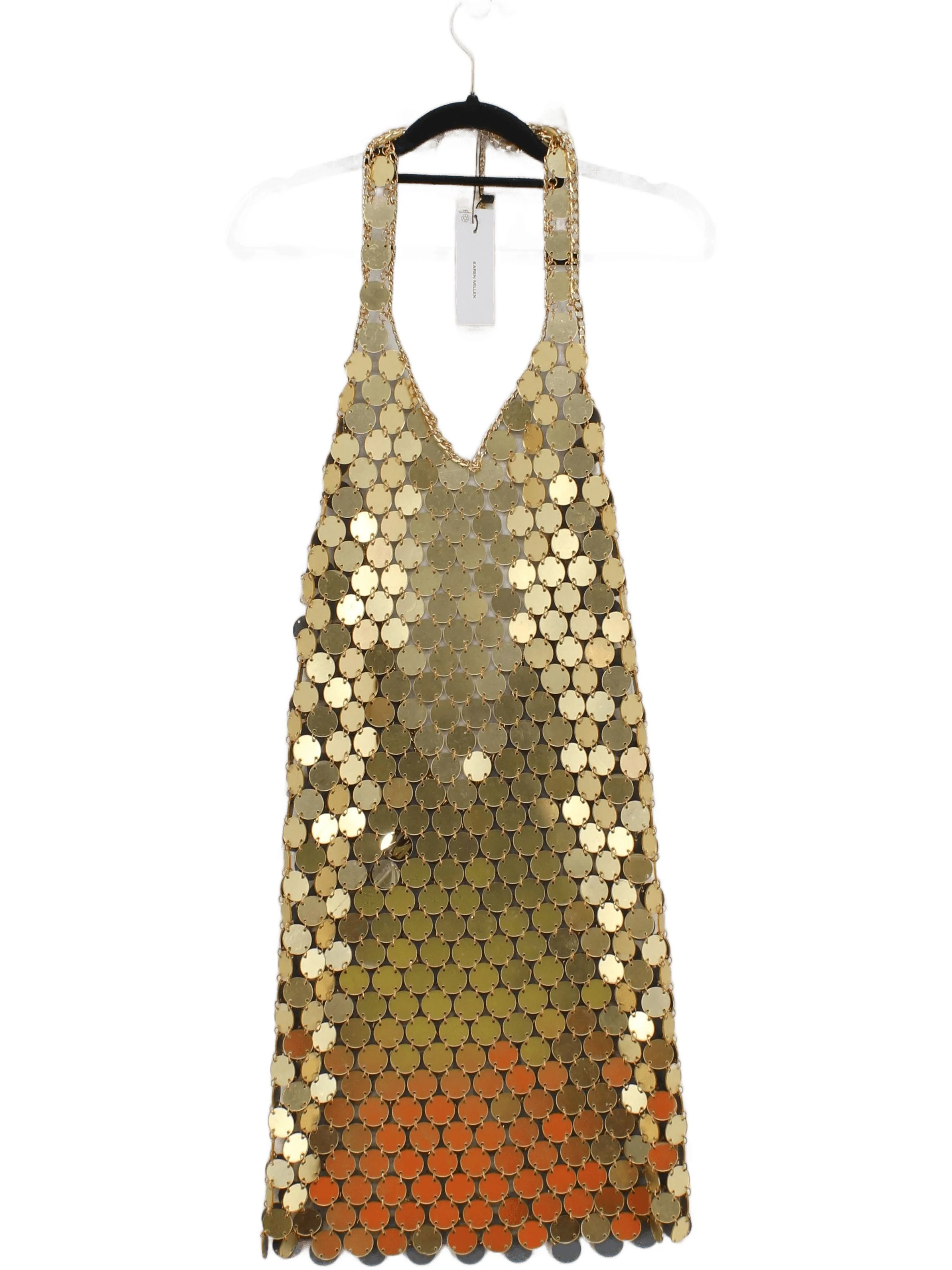 Karen Millen Mini Dress One Size in Gold RRP £159 - Image 2