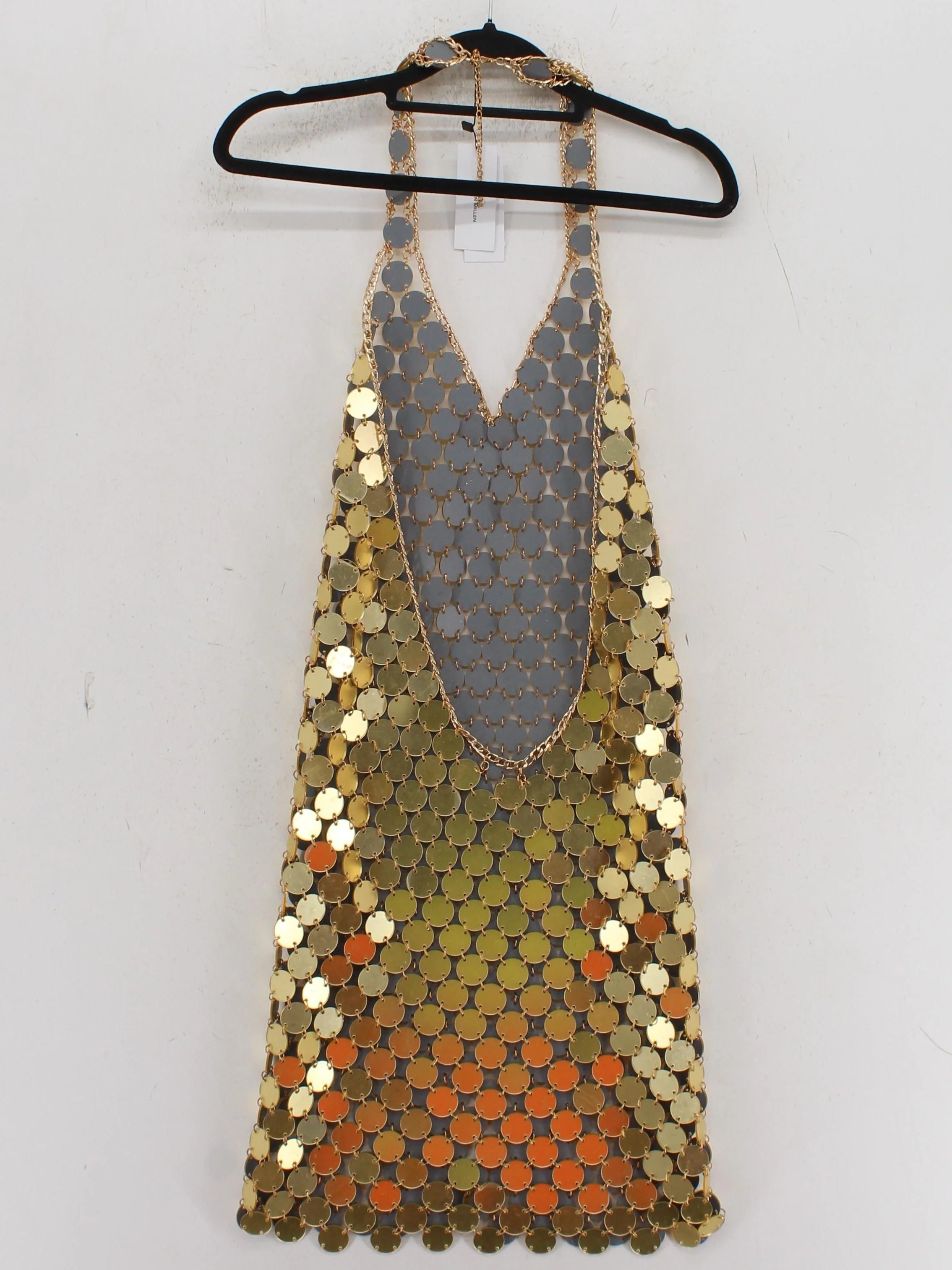 Karen Millen Mini Dress One Size in Gold RRP £159 - Image 3