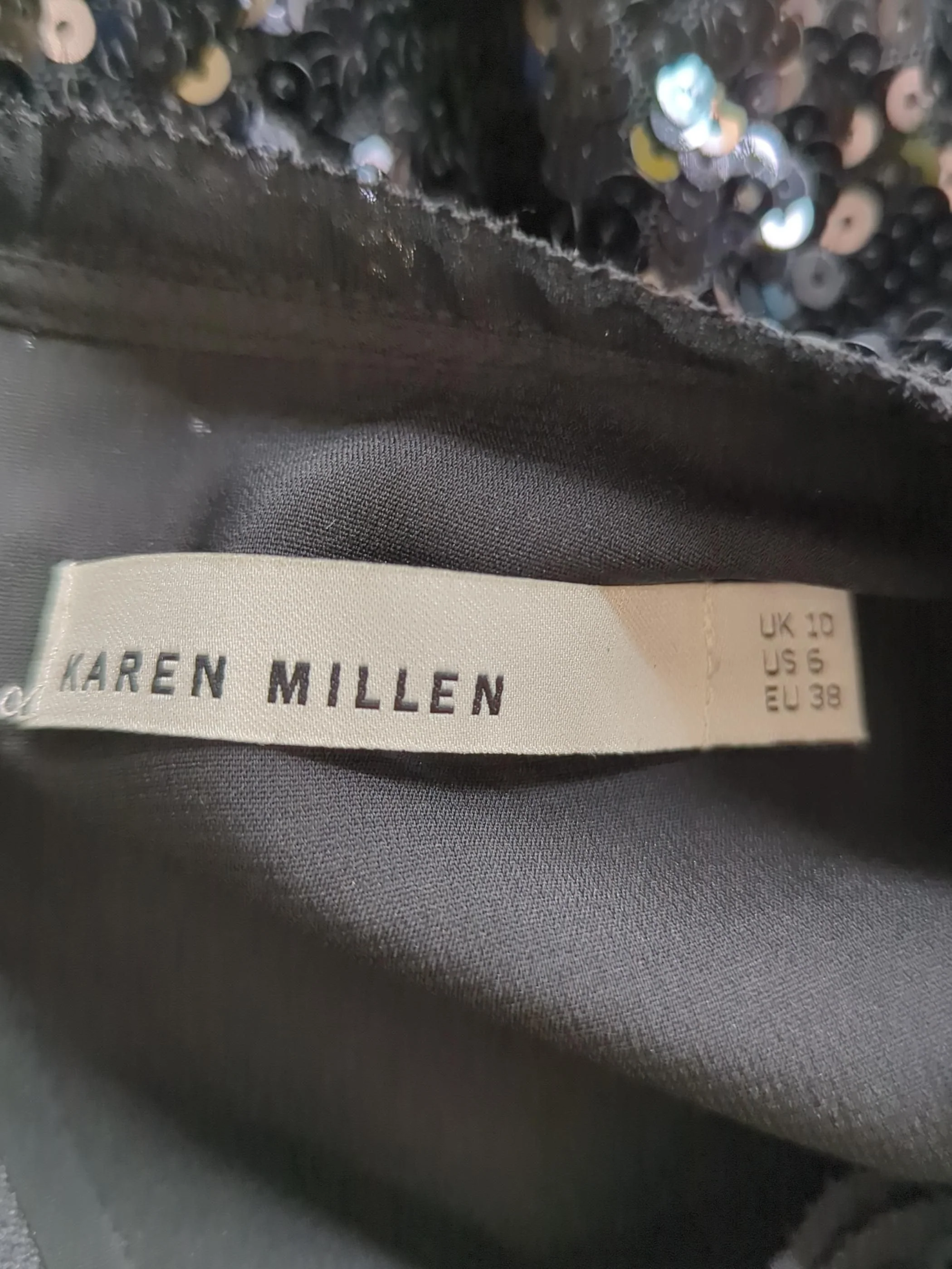 Karen Millen Mini Dress UK10 in Black - Image 5