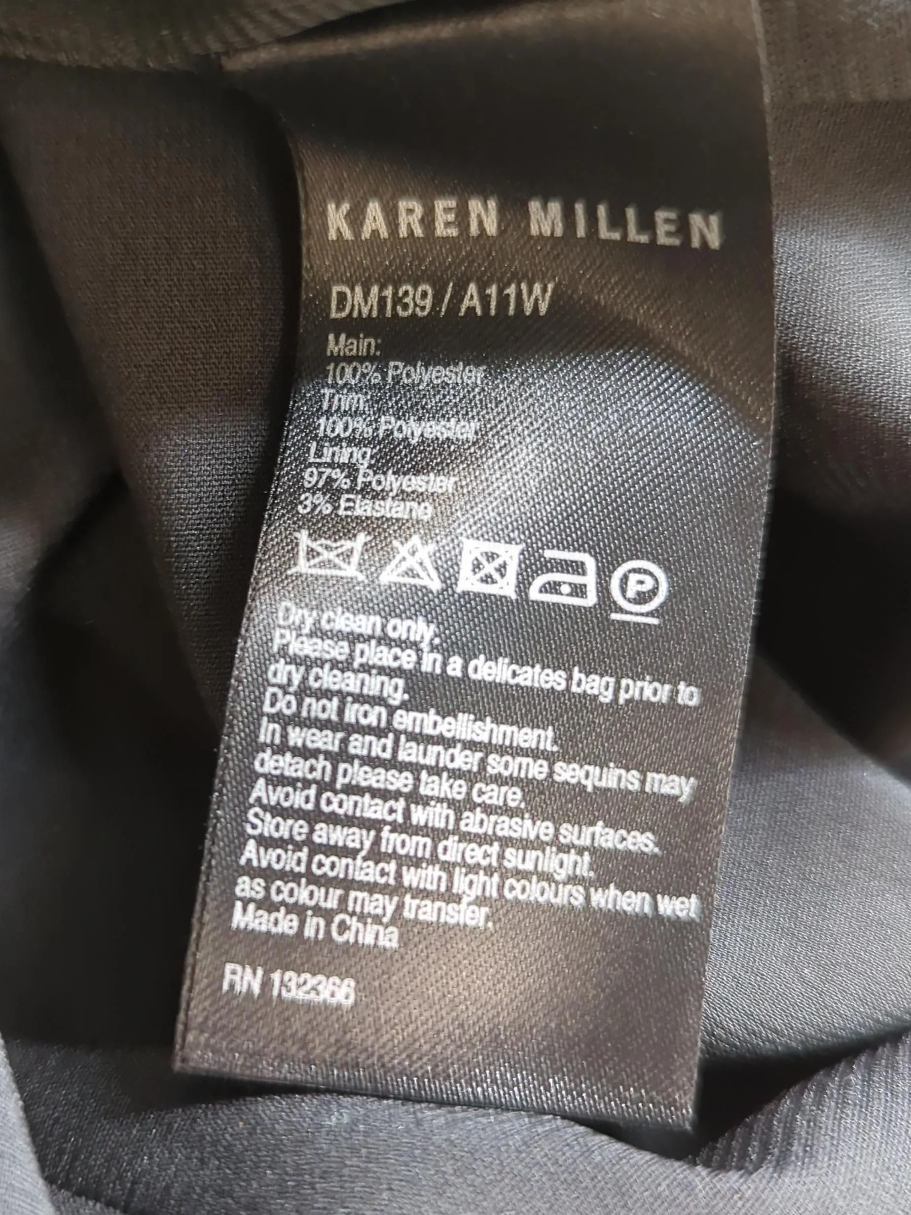 Karen Millen Mini Dress UK10 in Black - Image 6