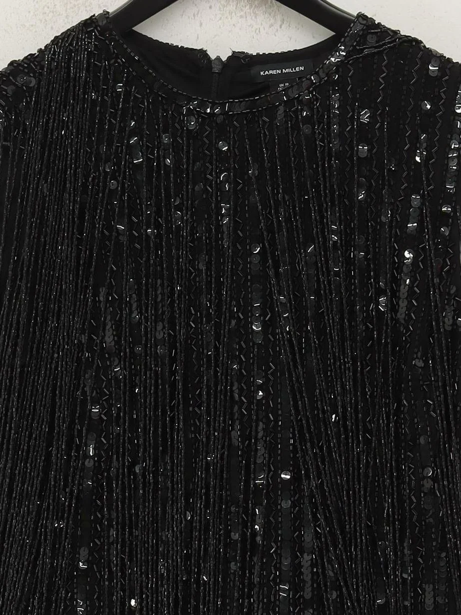 Karen Millen Mini Dress UK10 in Black RRP £349 - Image 3