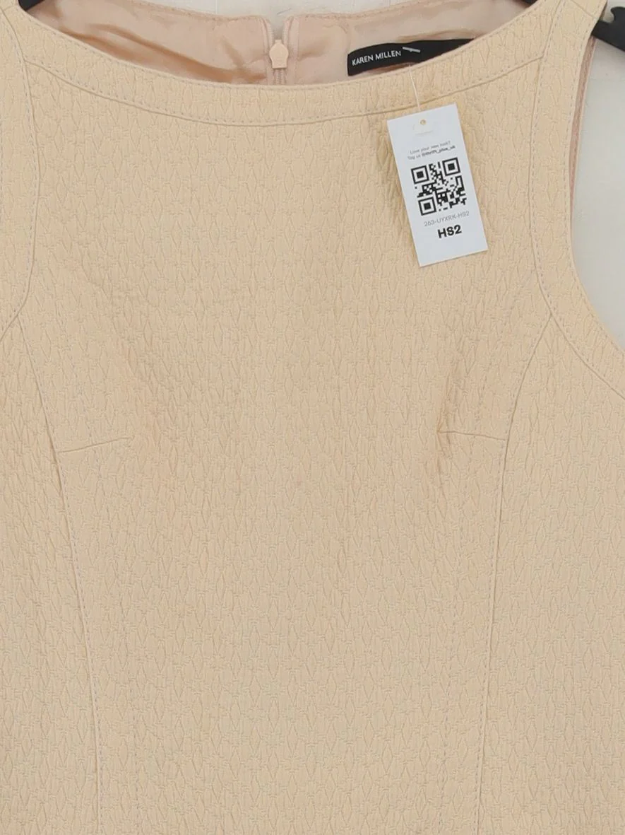 Karen Millen Mini Dress UK10 in Cream - Image 3