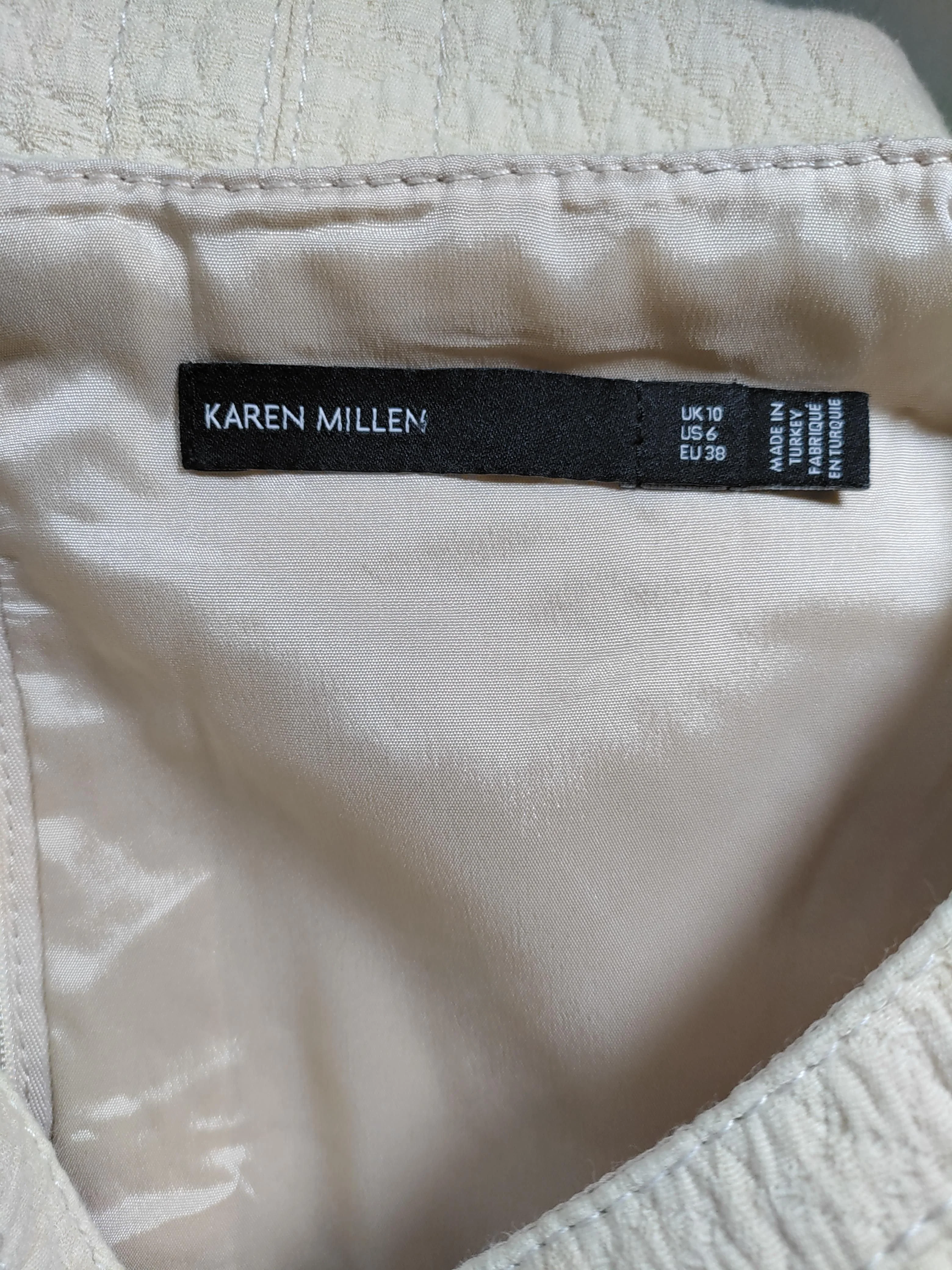 Karen Millen Mini Dress UK10 in Cream - Image 5