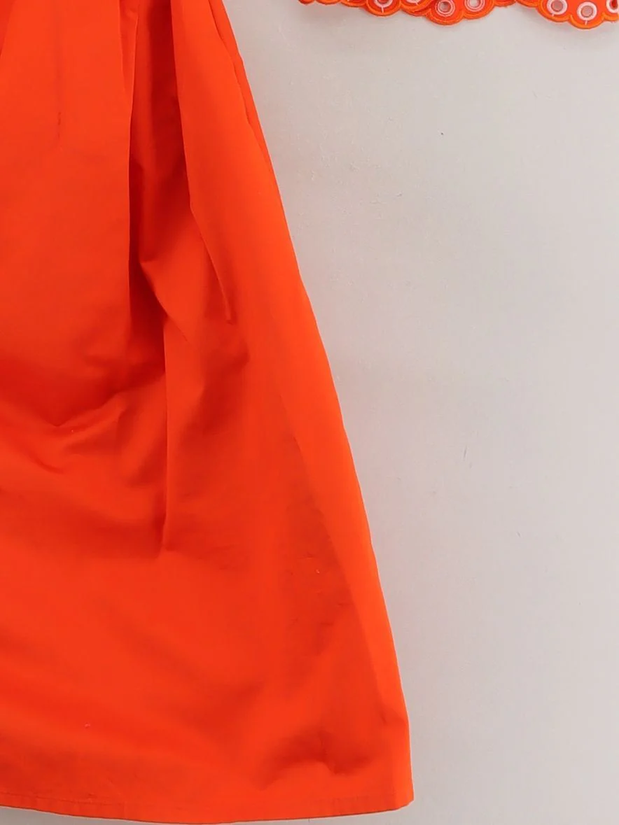 Karen Millen Mini Dress UK10 in Orange - Image 4
