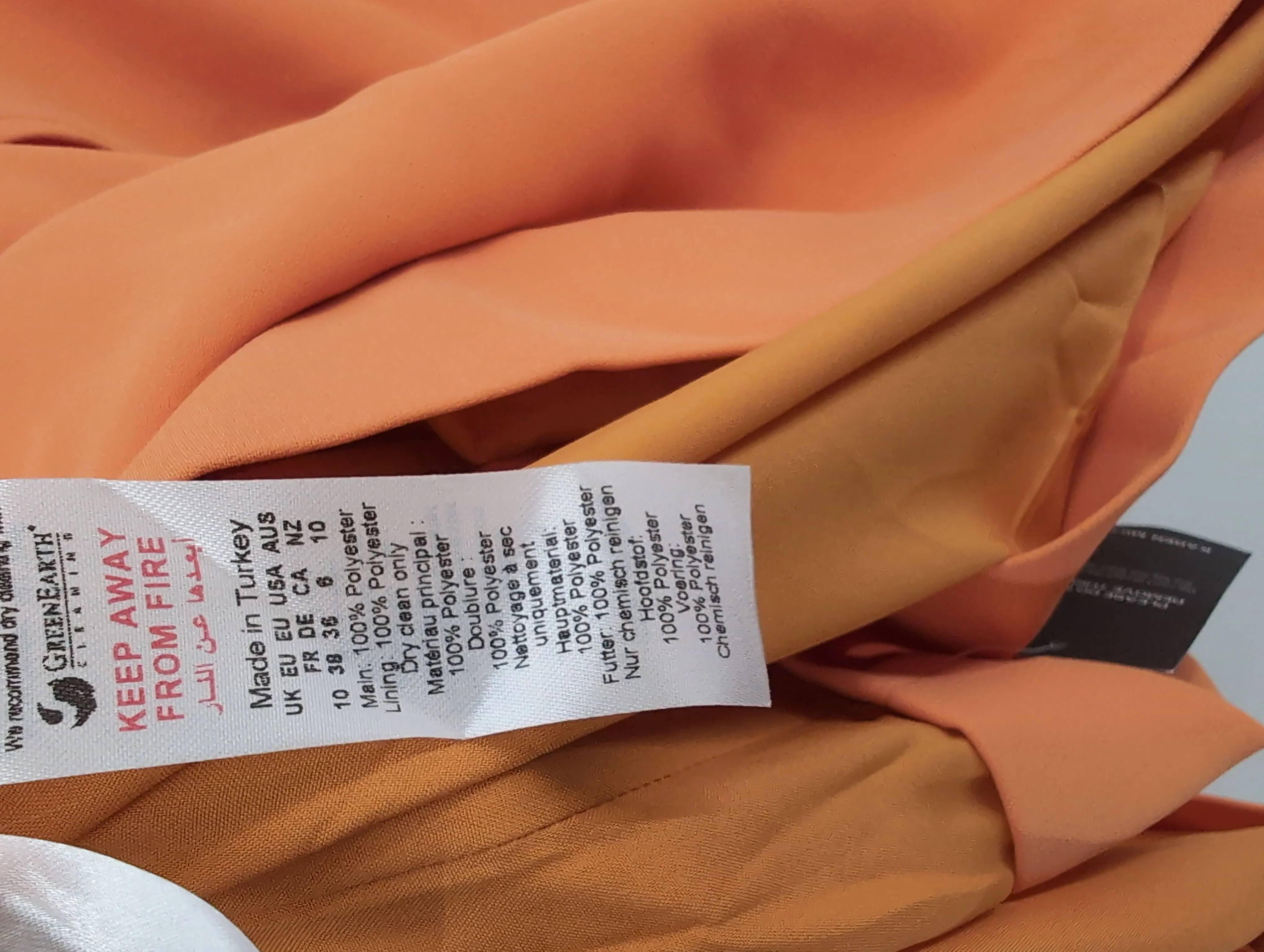 Karen Millen Mini Dress UK10 in Orange RRP £199 - Image 6