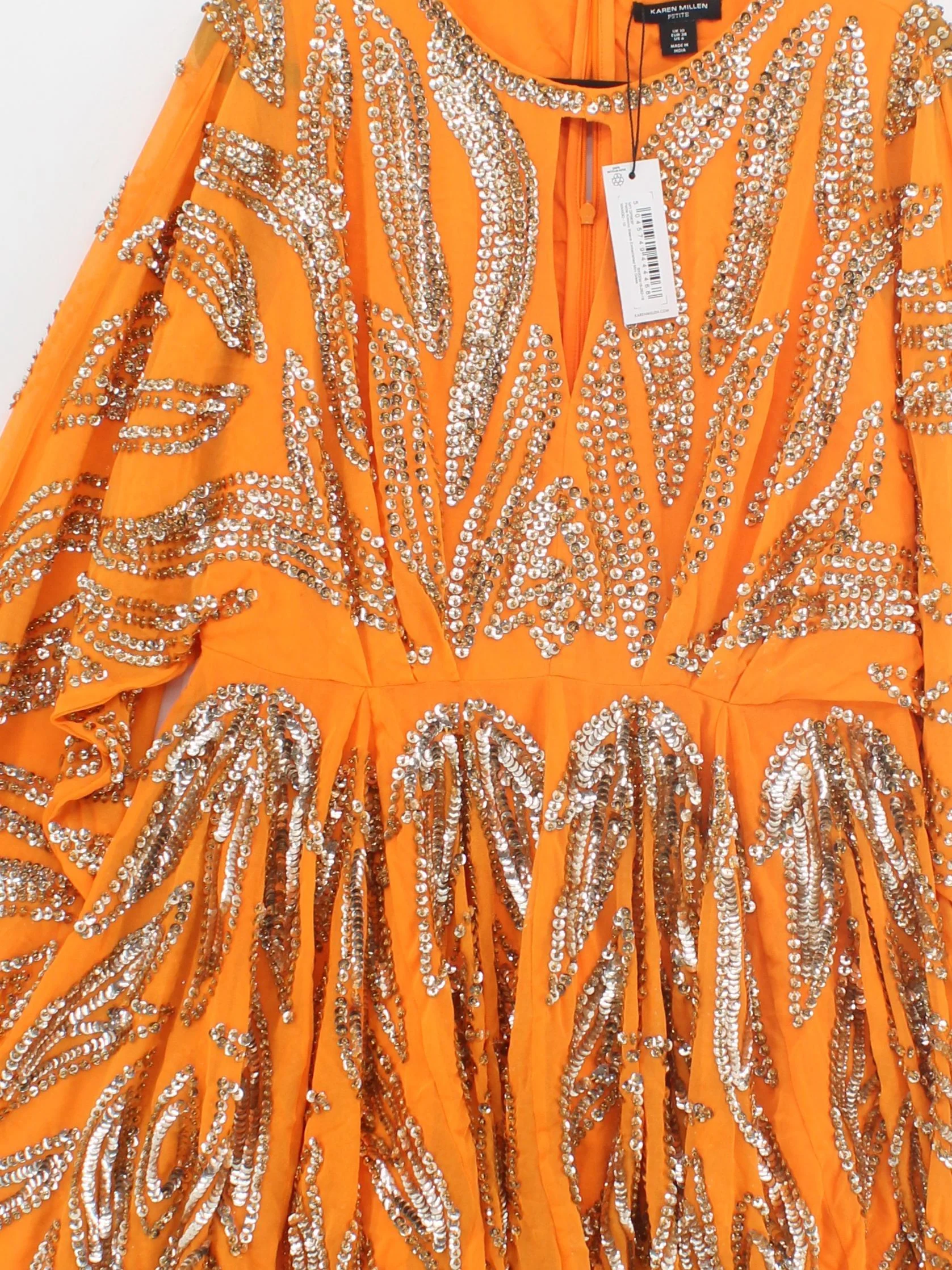 Karen Millen Mini Dress UK10 in Orange RRP £239 - Image 3