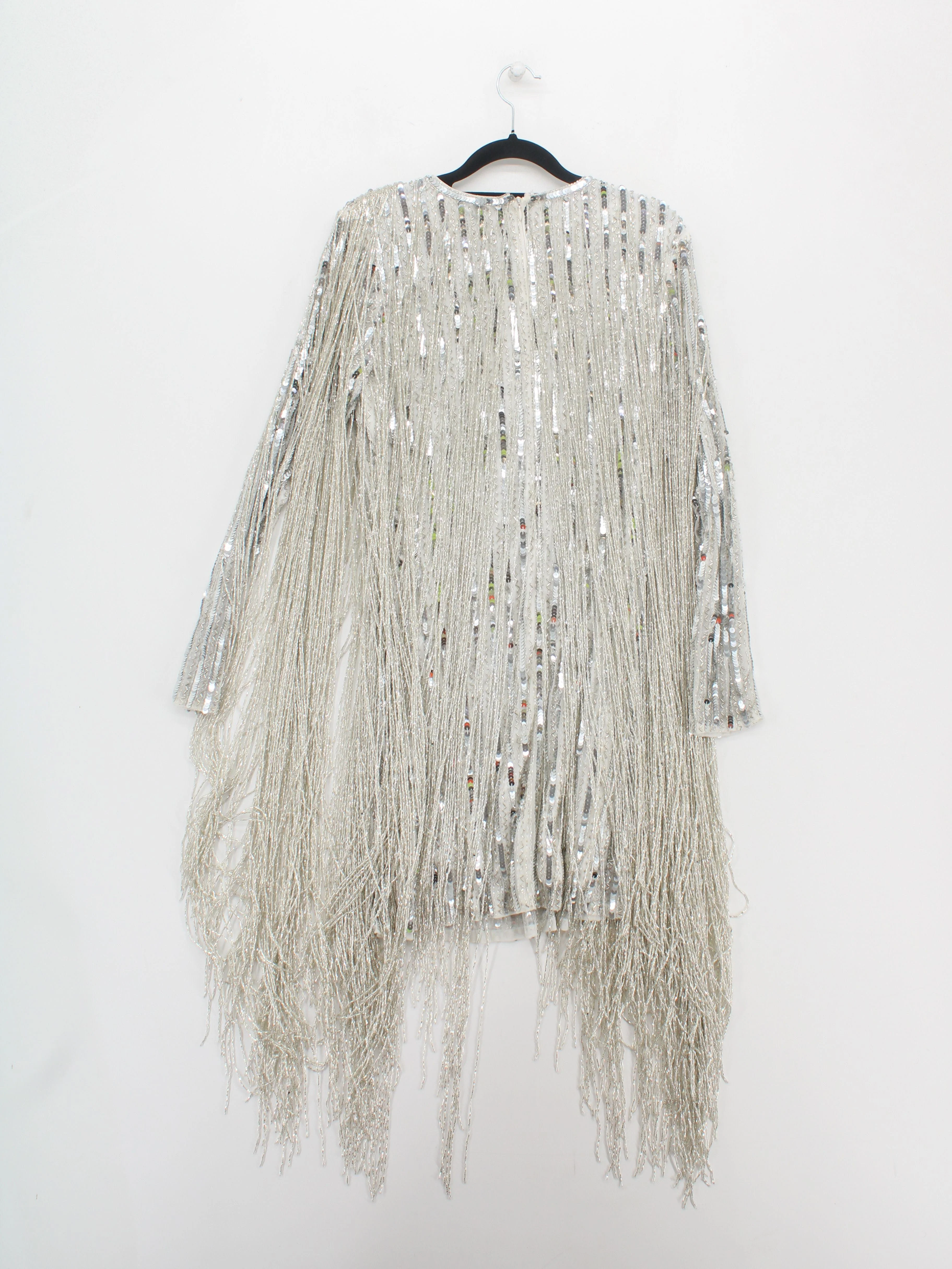 Karen Millen Mini Dress UK10 in Silver RRP £389 - Image 3