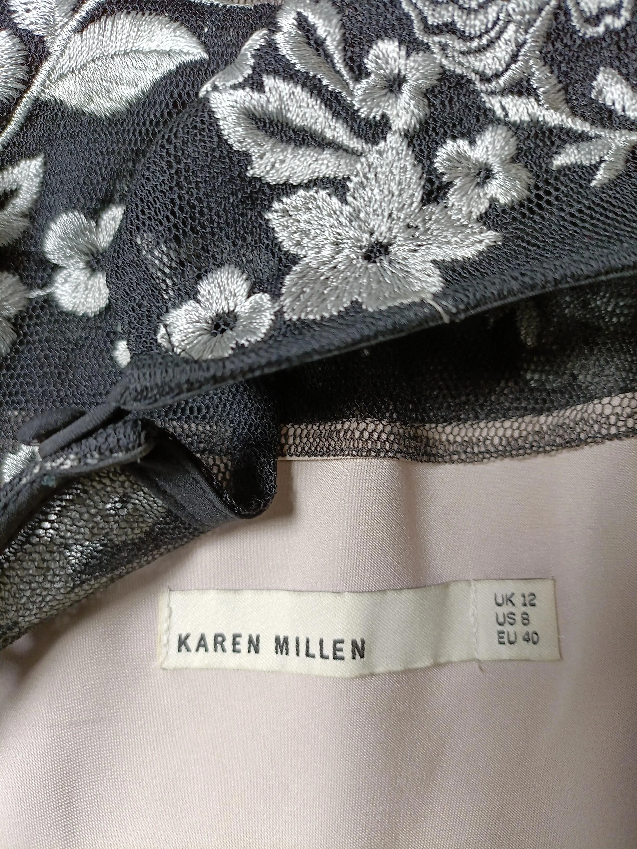 Karen Millen Mini Dress UK12 in Black - Image 5