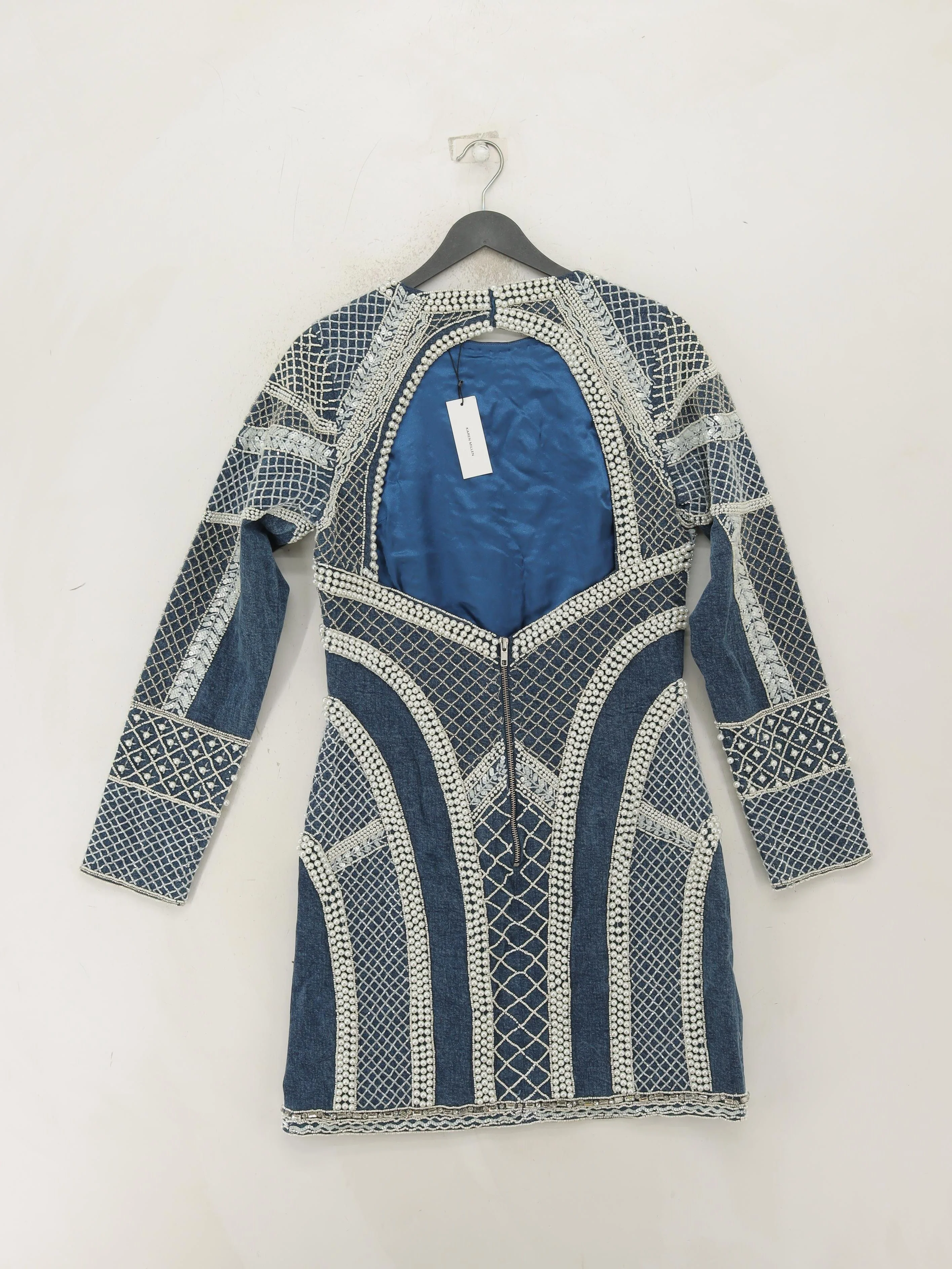 Karen Millen Mini Dress UK12 in Blue RRP £319 - Image 2