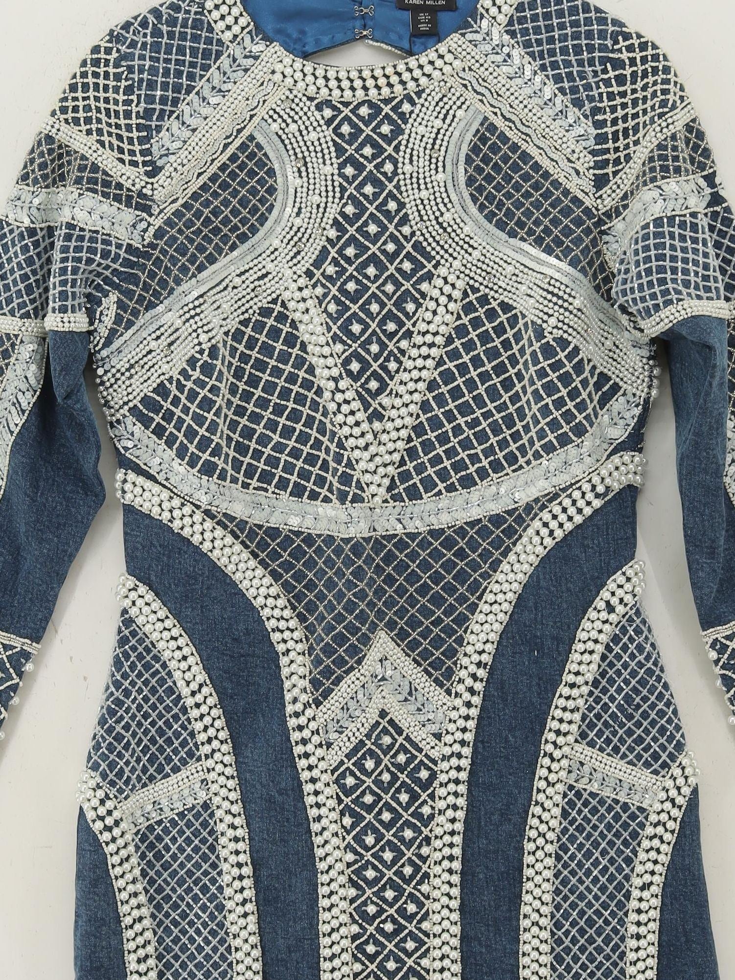 Karen Millen Mini Dress UK12 in Blue RRP £319 - Image 3