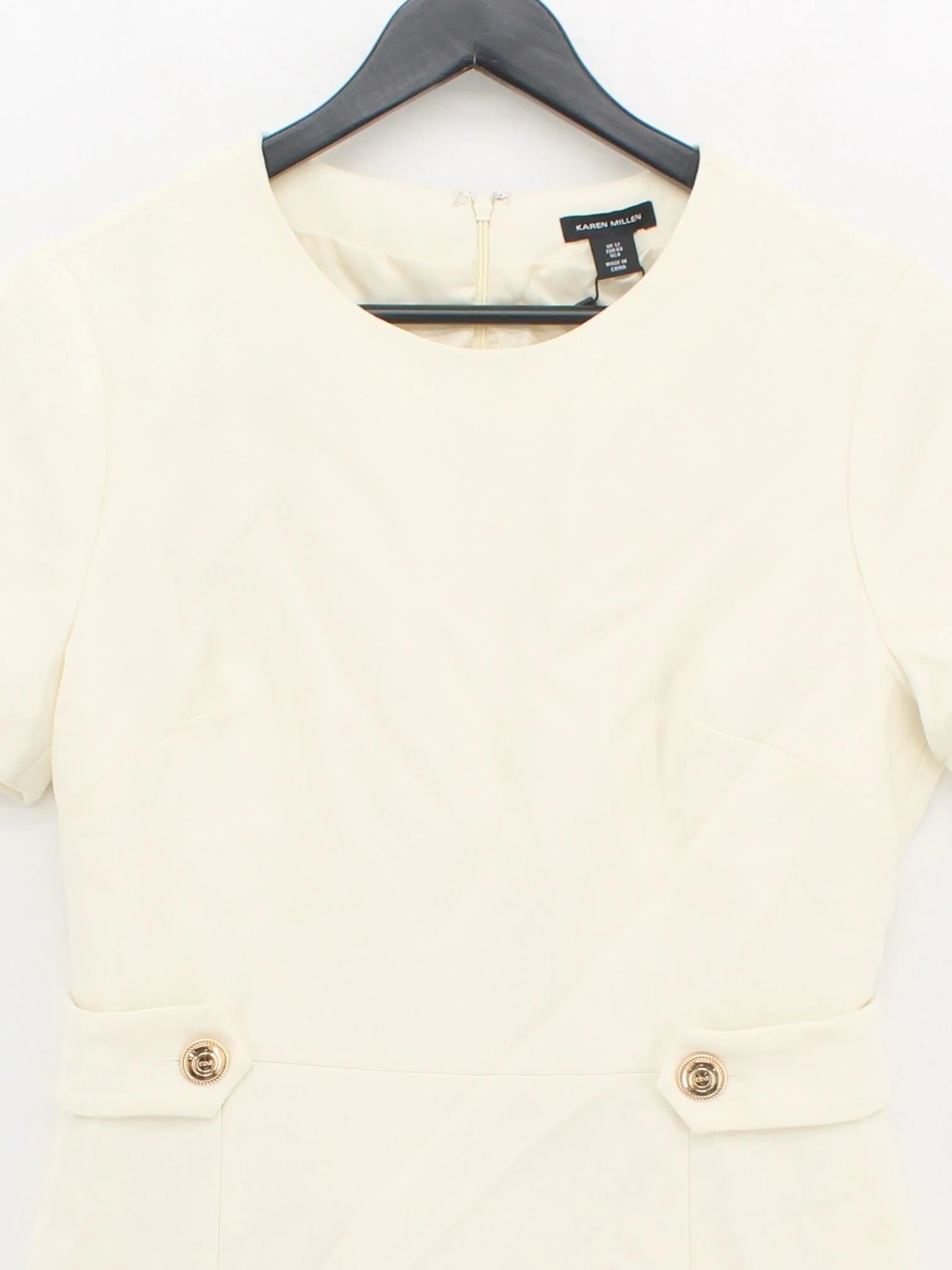 Karen Millen Mini Dress UK12 in Cream RRP £99 - Image 3