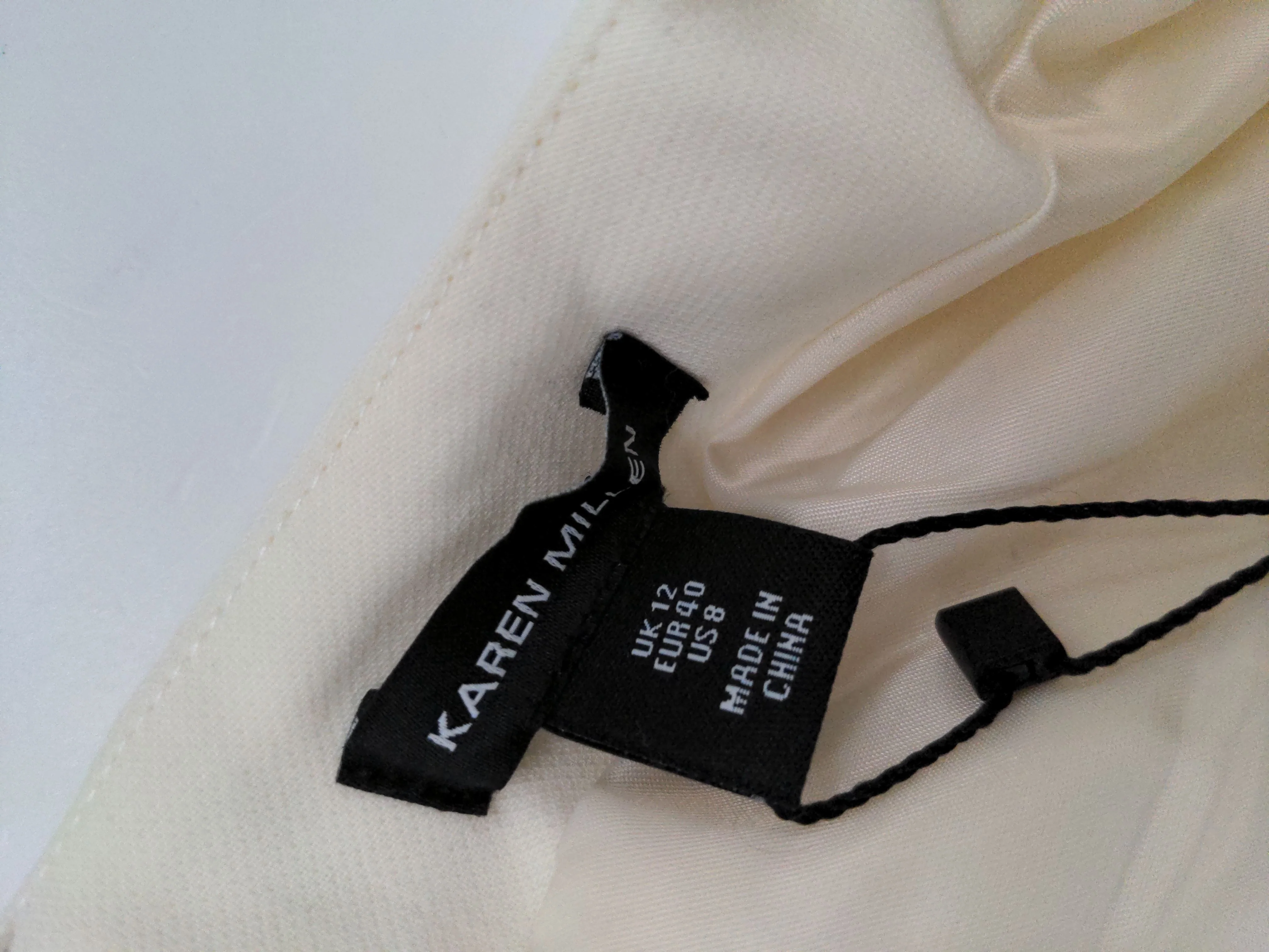 Karen Millen Mini Dress UK12 in Cream RRP £99 - Image 5