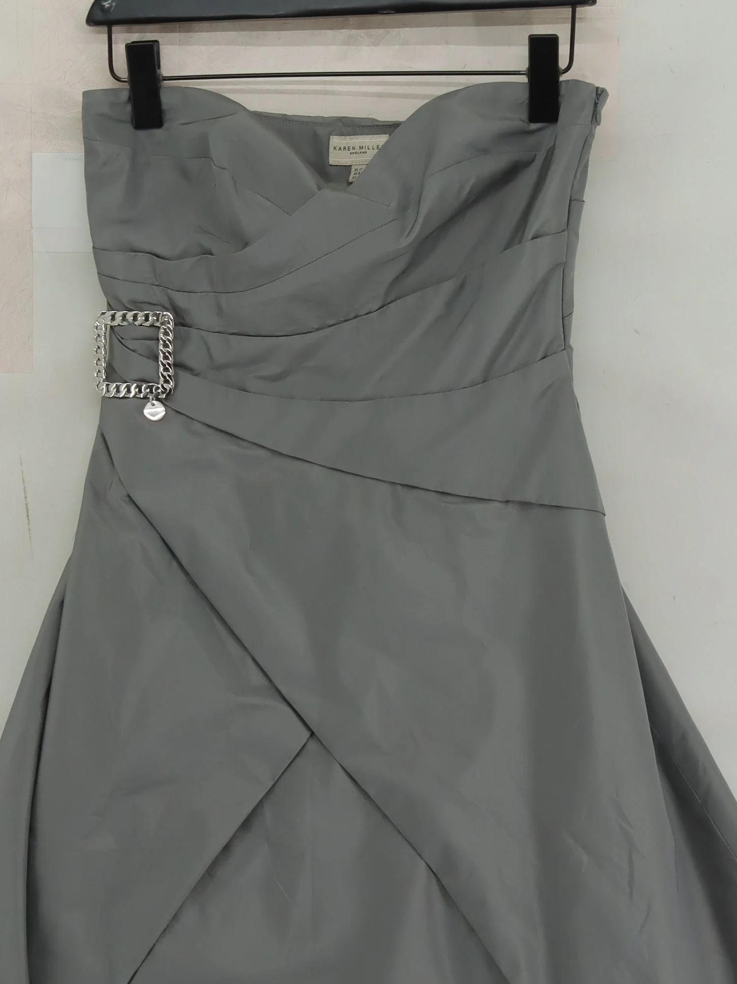 Karen Millen Mini Dress UK12 in Grey - Image 3