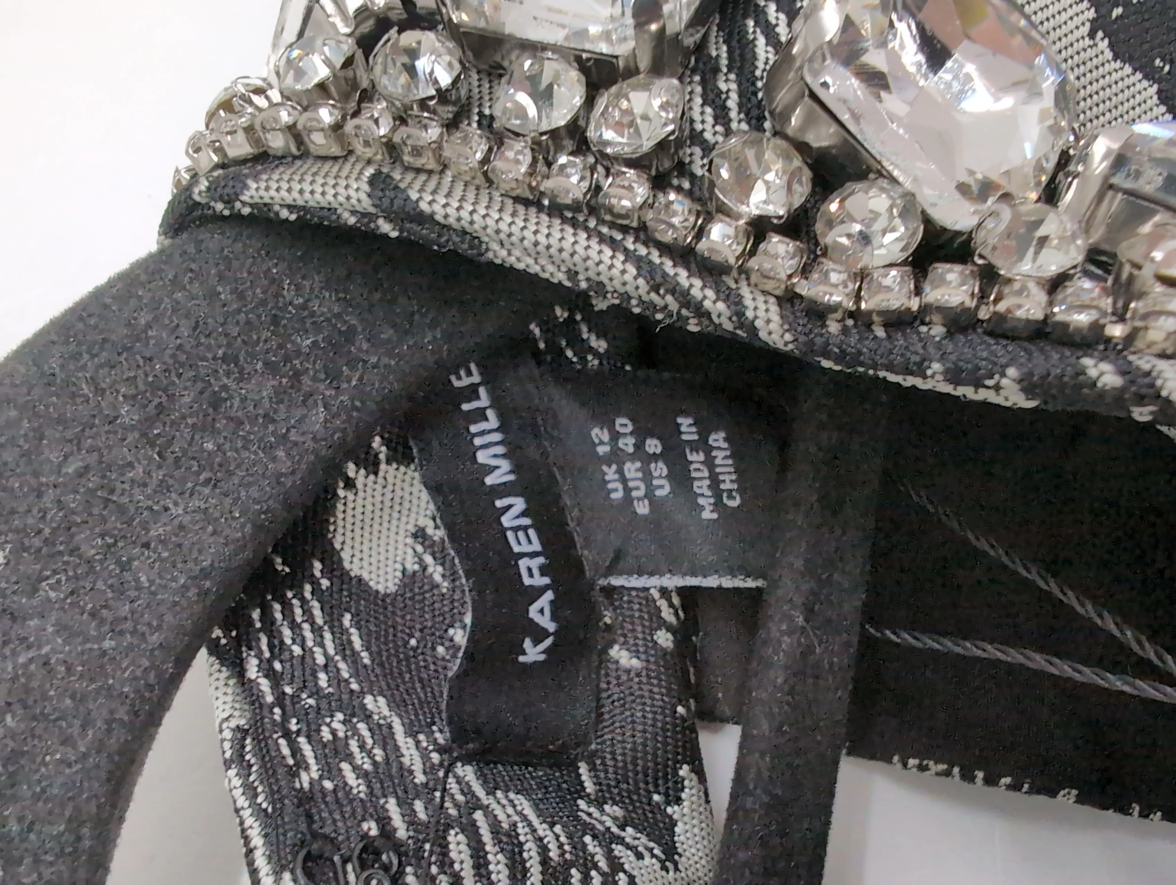 Karen Millen Mini Dress UK12 in Grey RRP £259 - Image 6