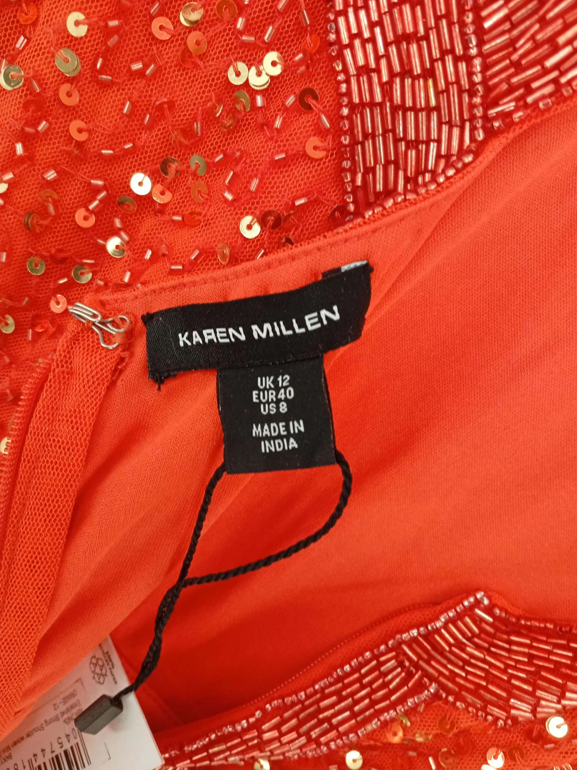 Karen Millen Mini Dress UK12 in Orange RRP £259 - Image 6